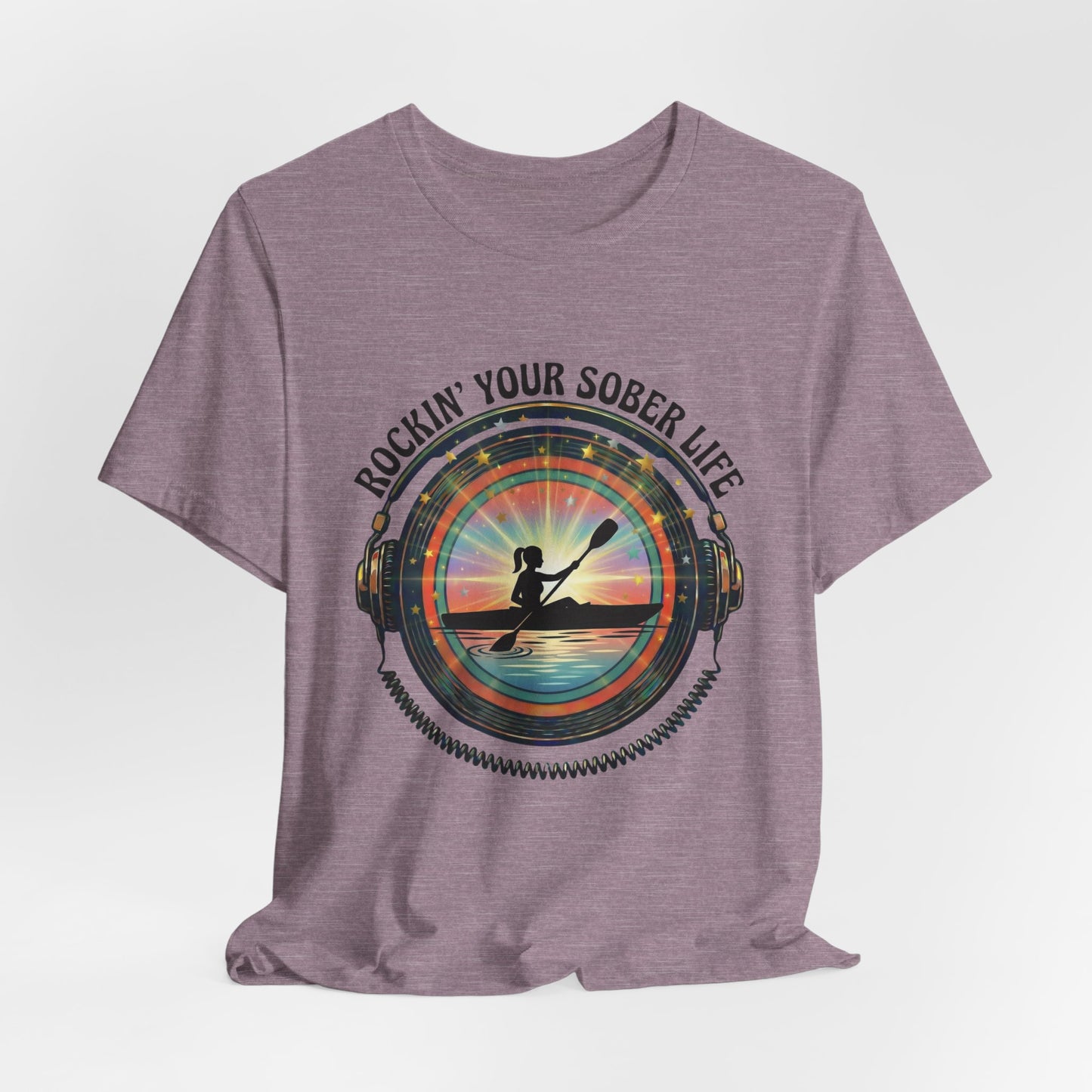 Rockin' Your Sober Life - Women's Kayaking Edition | Sunset Vinyl Design