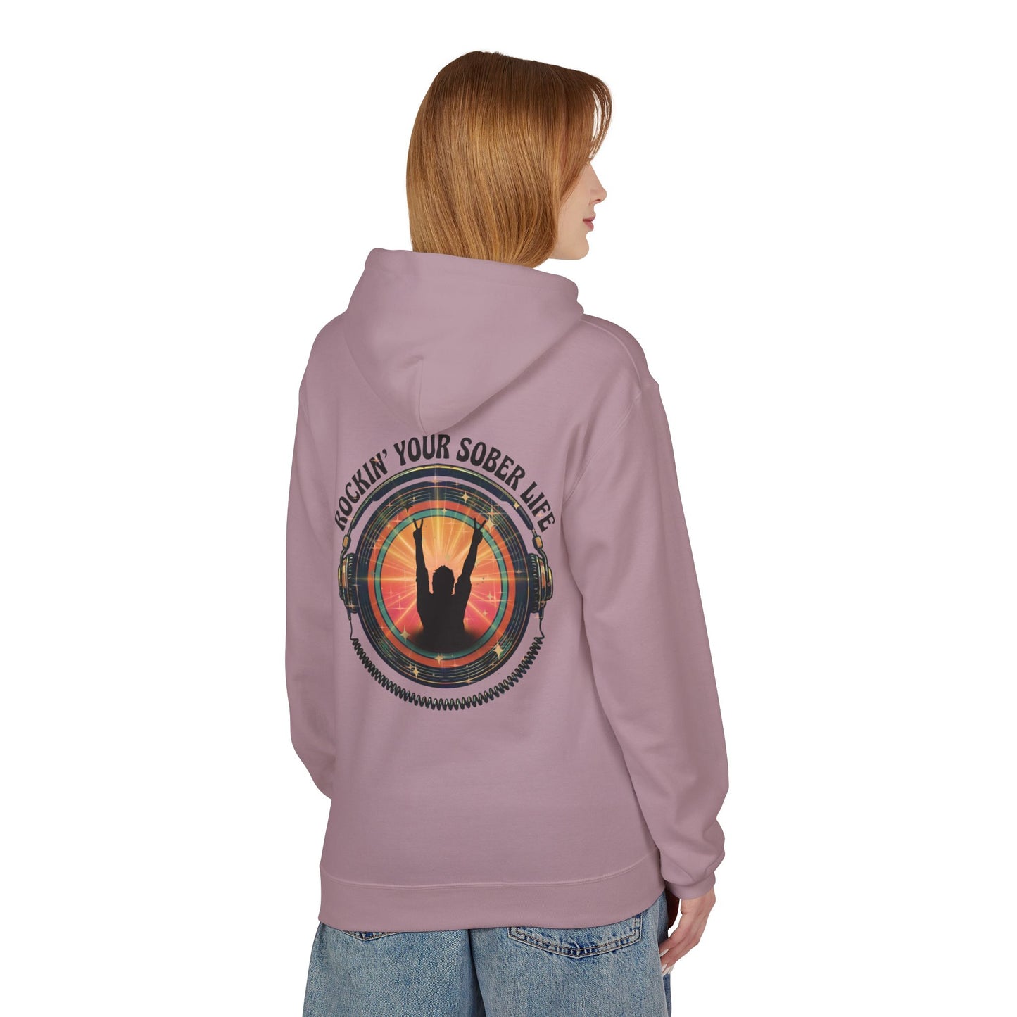 Rockin' Your Sober Life - Original Edition | Vintage Vinyl Design - Hoodie
