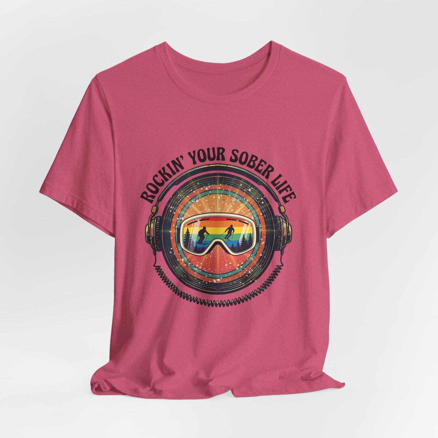 Rock Your Sober Life on the Slopes - Rainbow Goggle Design