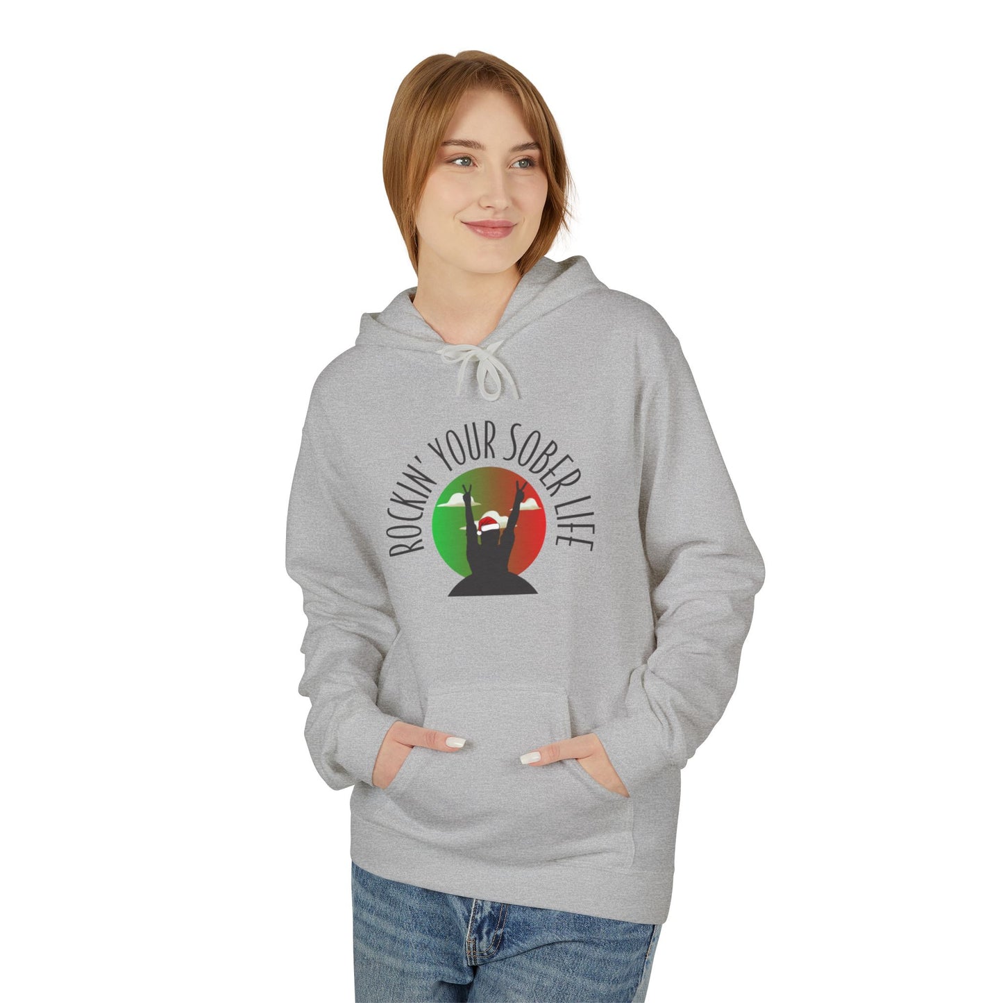 Rockin' Your Sober Life Hoodie with Clouds