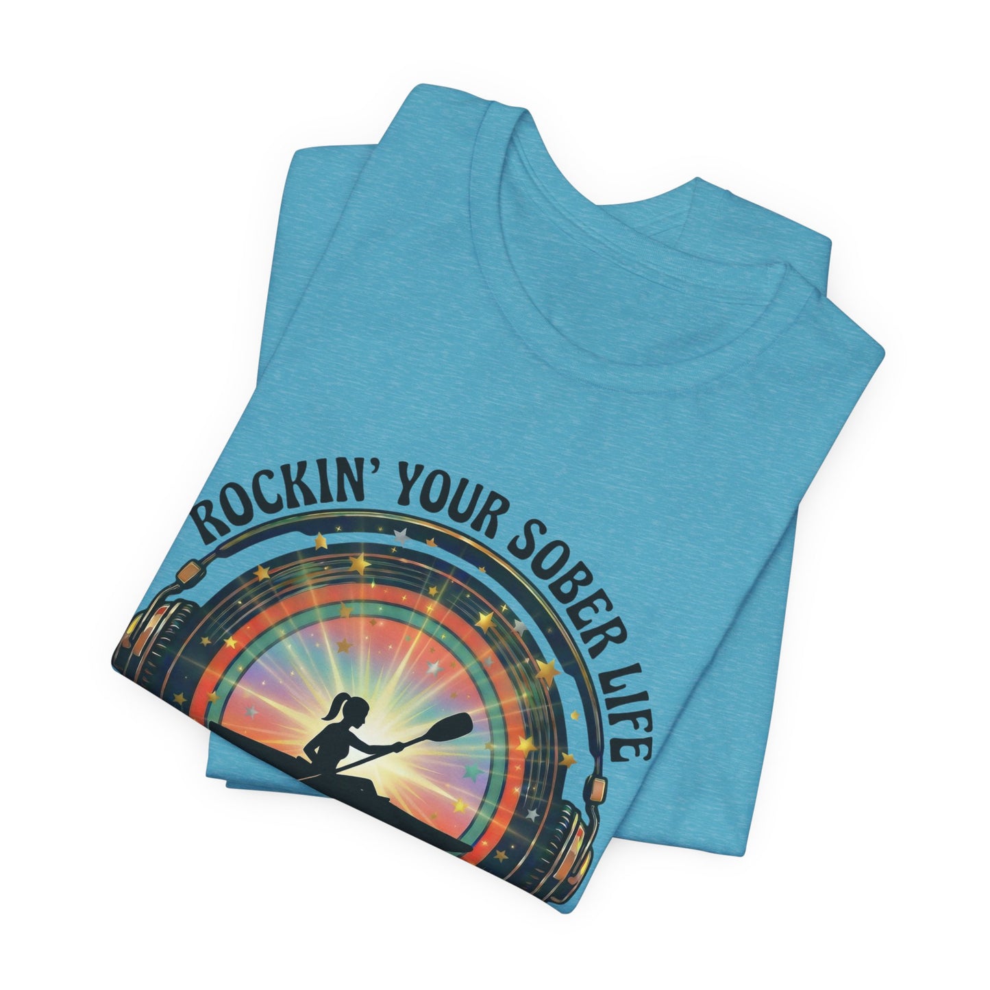 Rockin' Your Sober Life - Women's Kayaking Edition | Sunset Vinyl Design