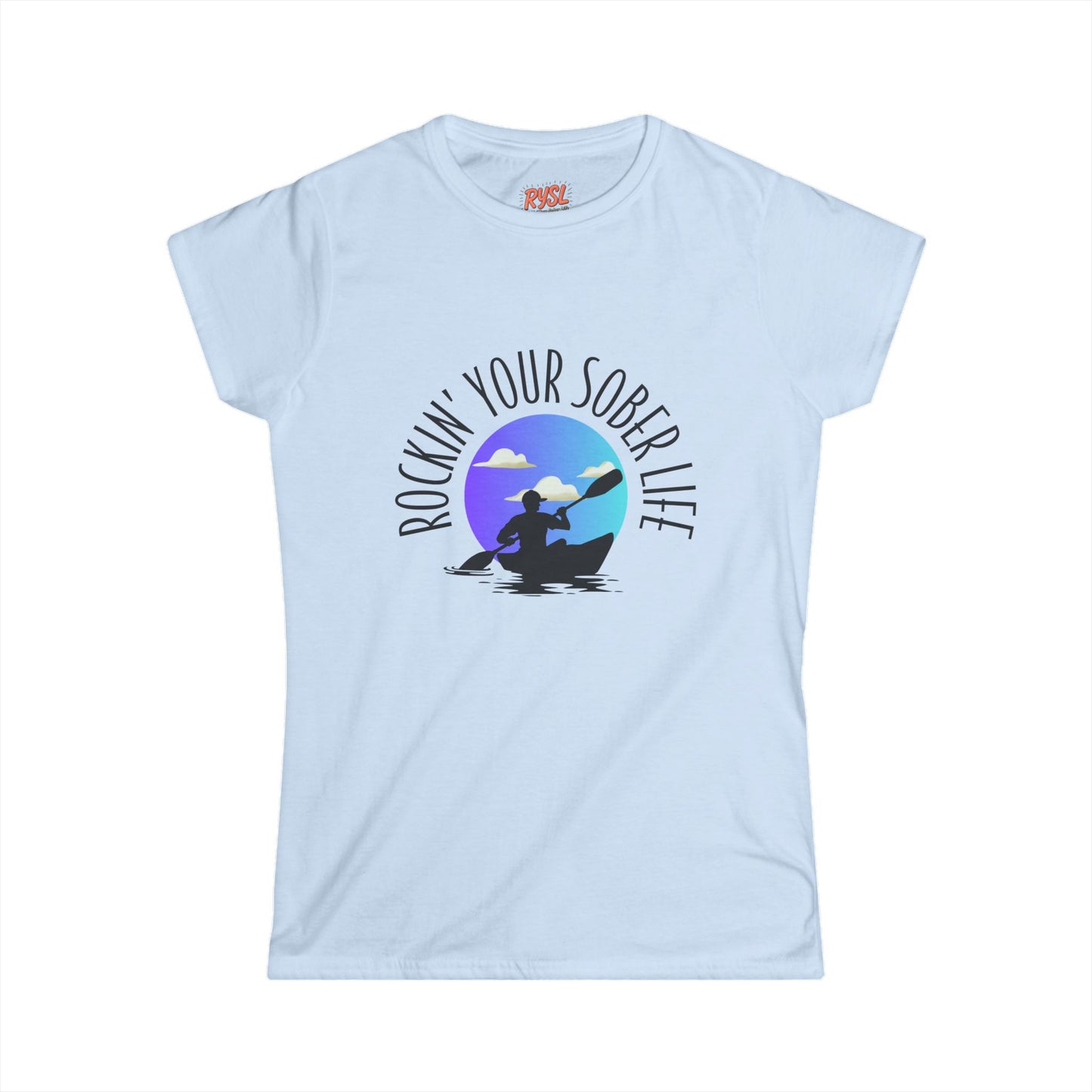 "Kayak Vibes" Women's Softstyle Tee (Chillwave)