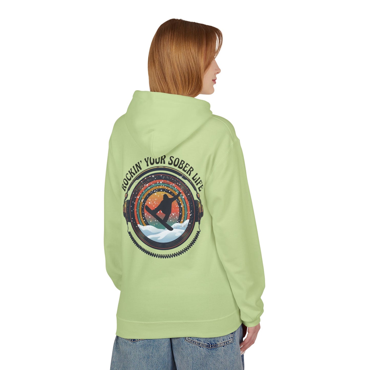 Rockin' Your Sober Life - Snowboarder Hoodie