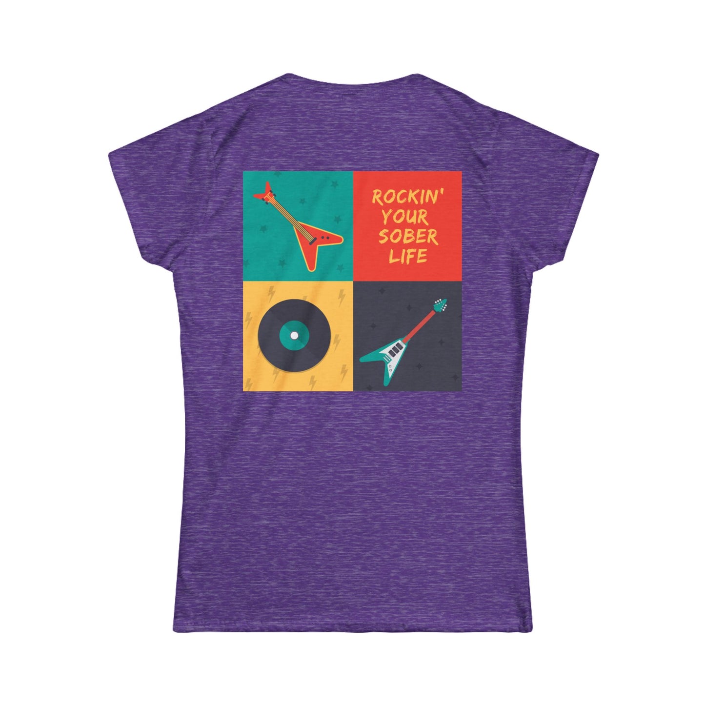 Rockin’ Your Sober Life Retro Women's Tee – Vintage Vibes, Modern Mindset