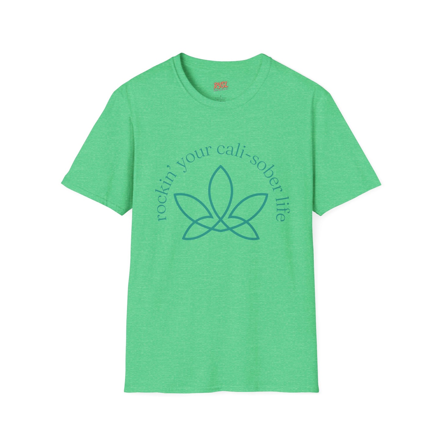 Cali-Sober Vibes Leaf Design Tee – Rockin’ Your Cali-Sober Life
