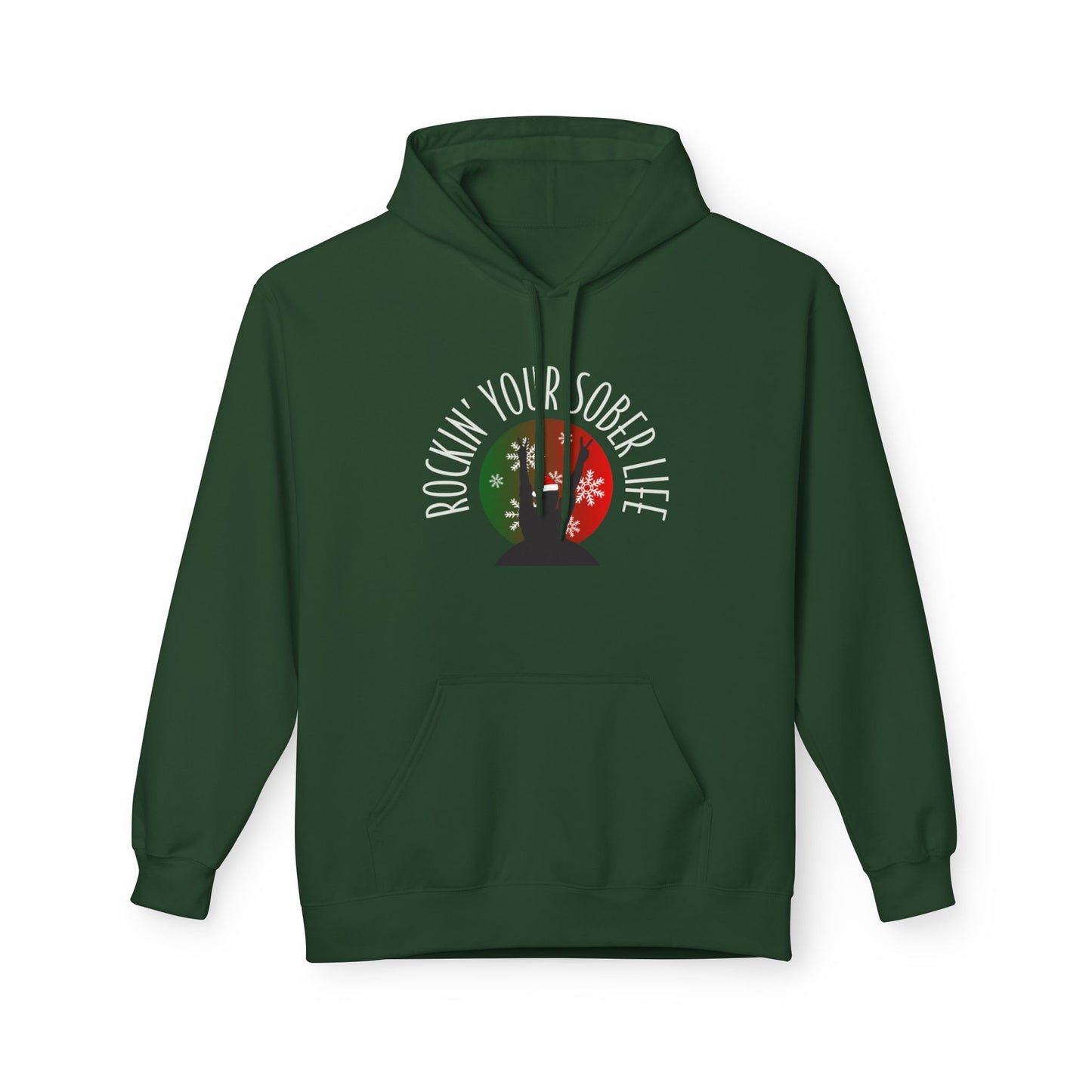 Rockin' Your Sober Life Hoodie with Snowflakes