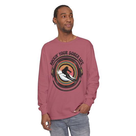 Rockin' Your Sober Life - Skier Tee - LS Tee