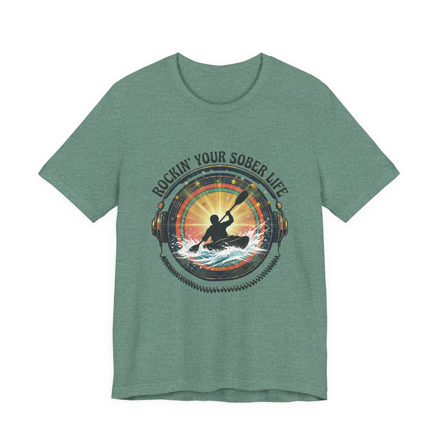 Rockin' Your Sober Life - Whitewater Kayaking Edition | Vintage Vinyl Design
