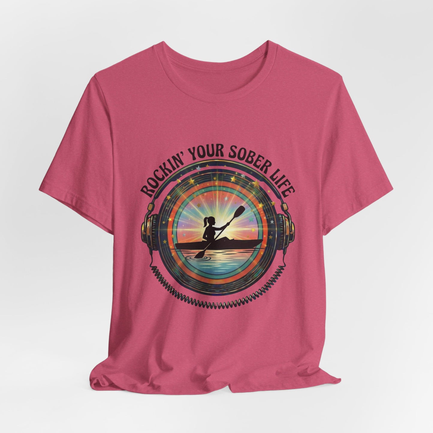 Rockin' Your Sober Life - Women's Kayaking Edition | Sunset Vinyl Design