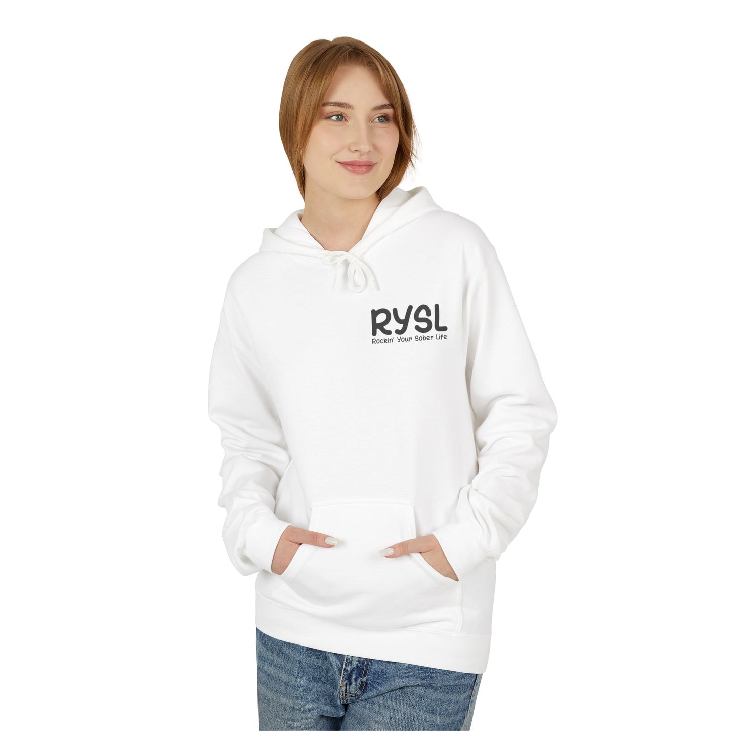 Rockin' Your Sober Life - Whitewater Kayaking Edition | Vintage Vinyl Design - Hoodie