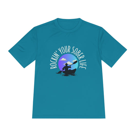 “Kayak Vibes” Unisex Moisture Wicking Tee (Chillwave)