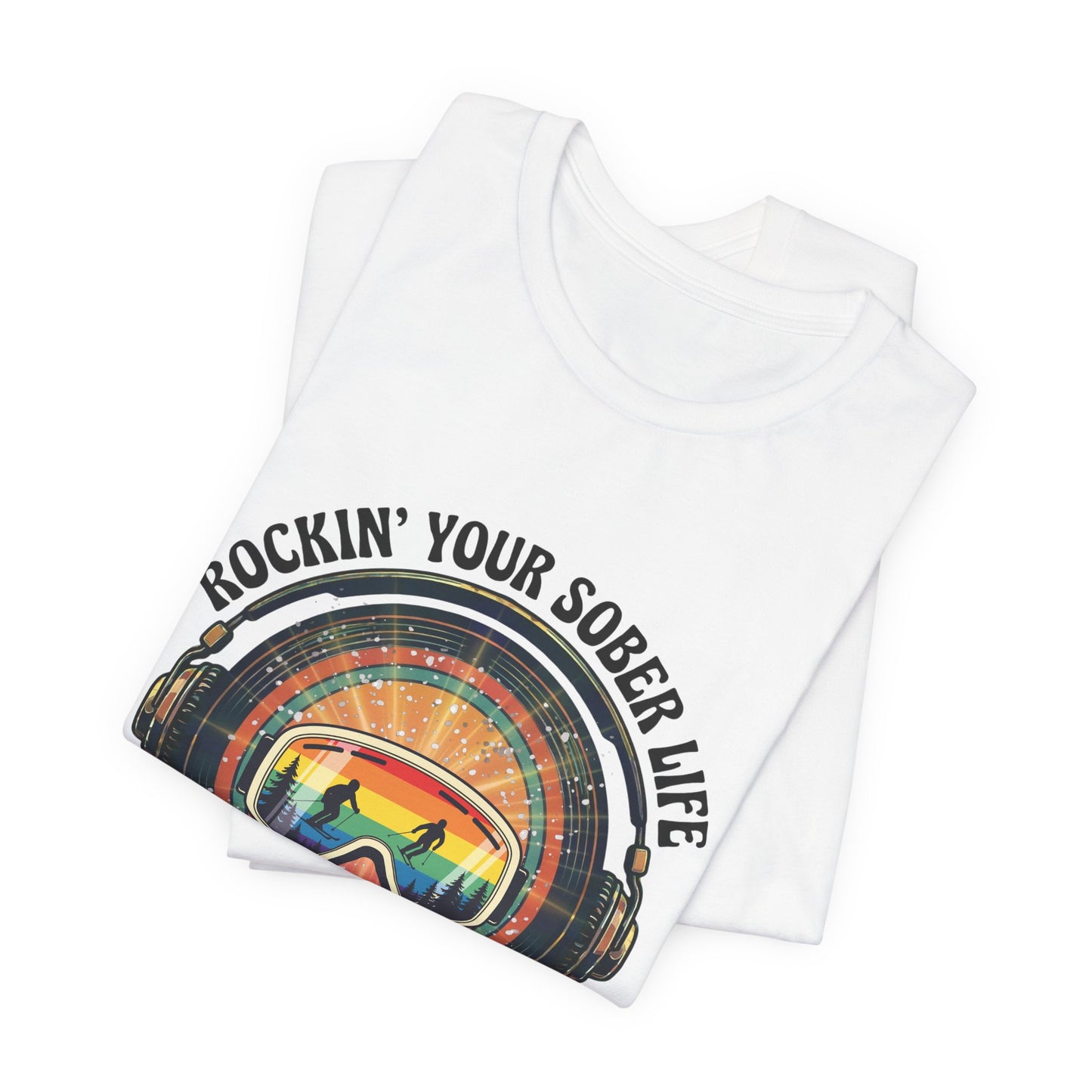 Rock Your Sober Life on the Slopes - Rainbow Goggle Design