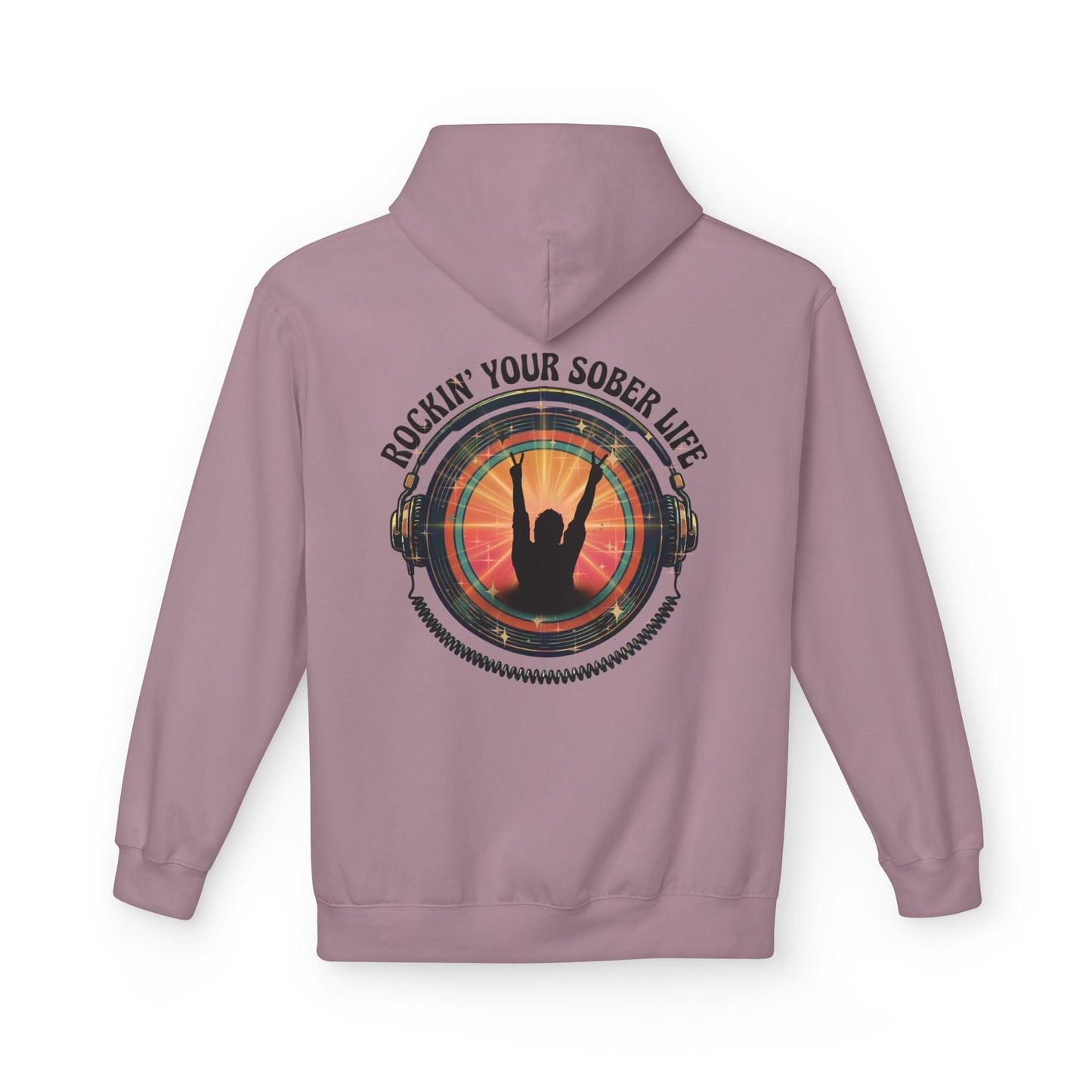 Rockin' Your Sober Life - Original Edition | Vintage Vinyl Design - Hoodie