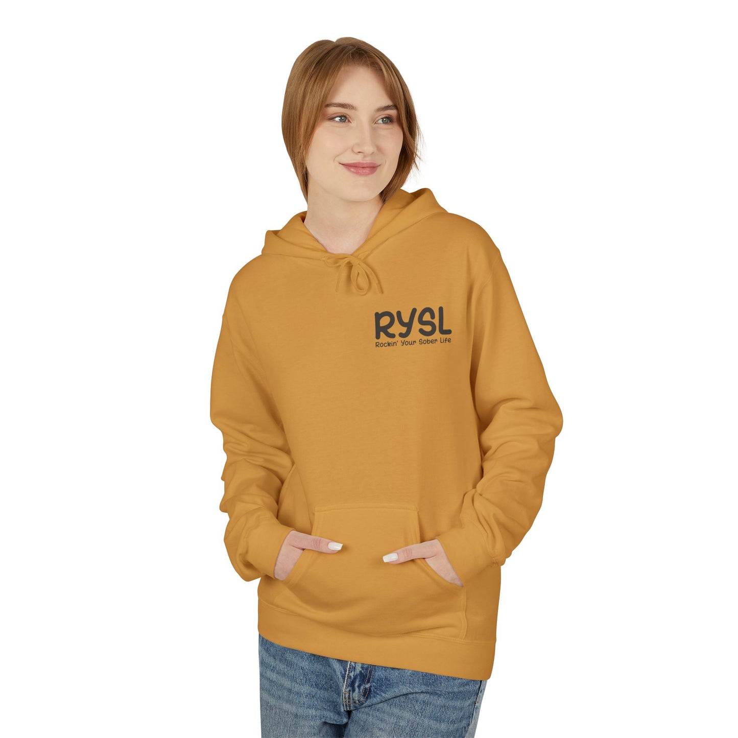 Rock Your Sober Life on the Slopes - Rainbow Goggle Design - Hoodie