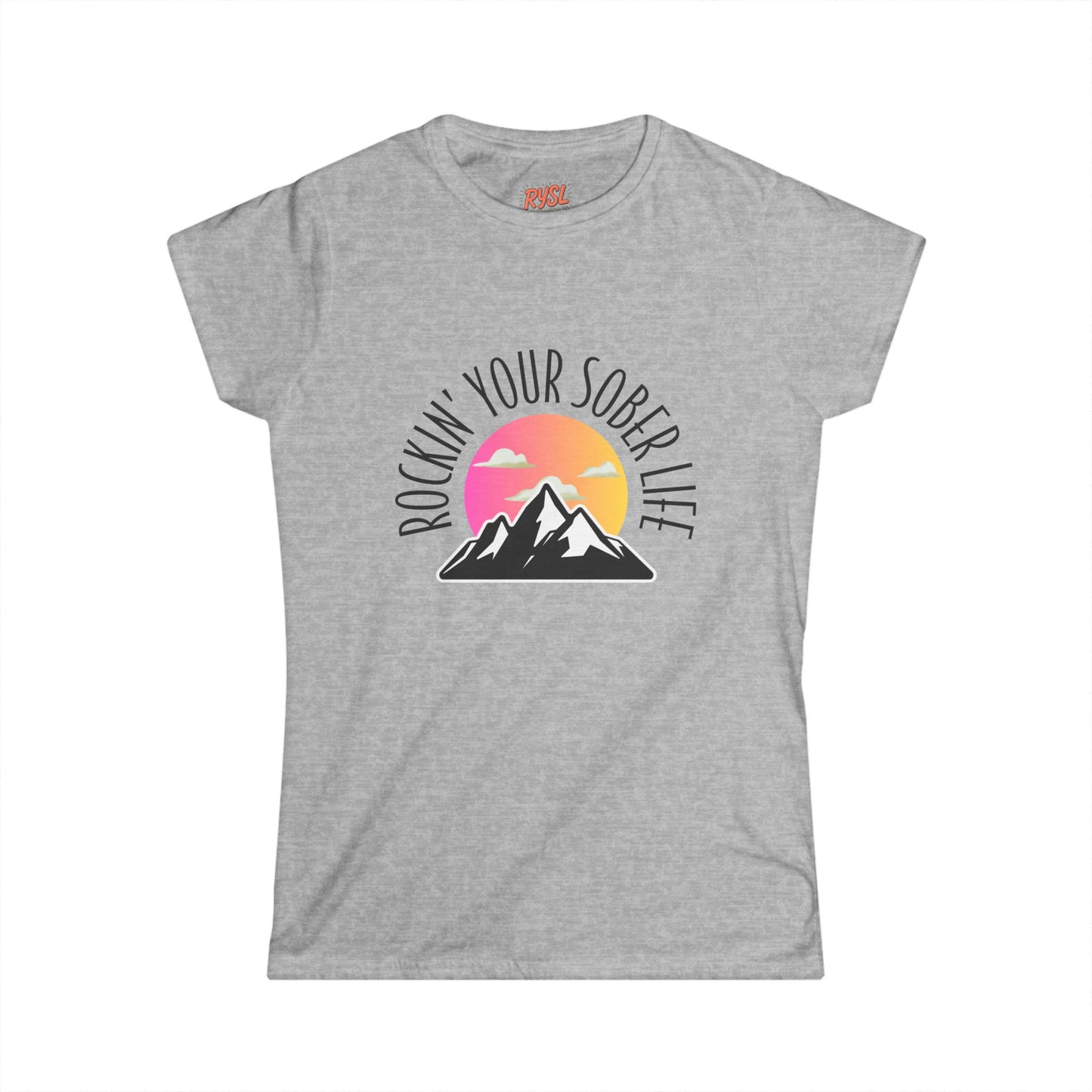 “Mountain Mindset” Women’s  Softstyle Tee (Sunset)