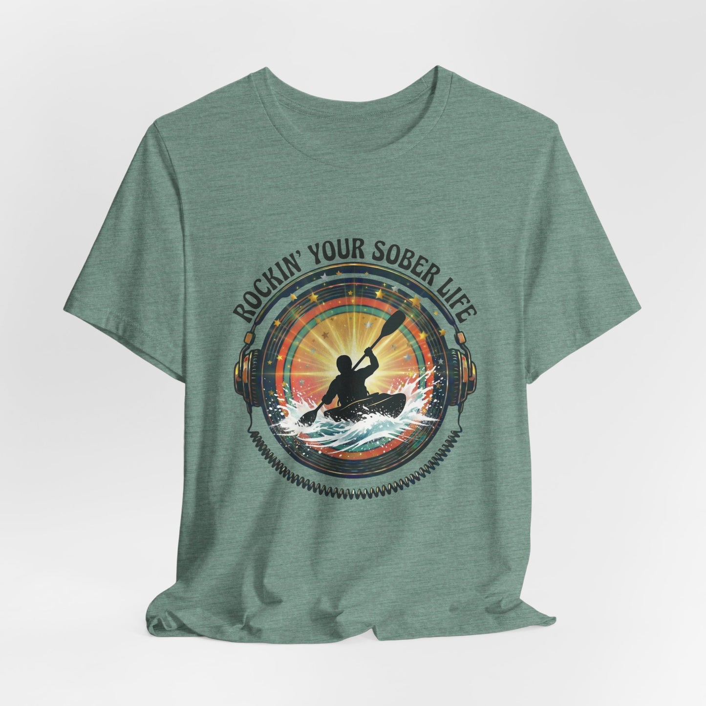 Rockin' Your Sober Life - Whitewater Kayaking Edition | Vintage Vinyl Design