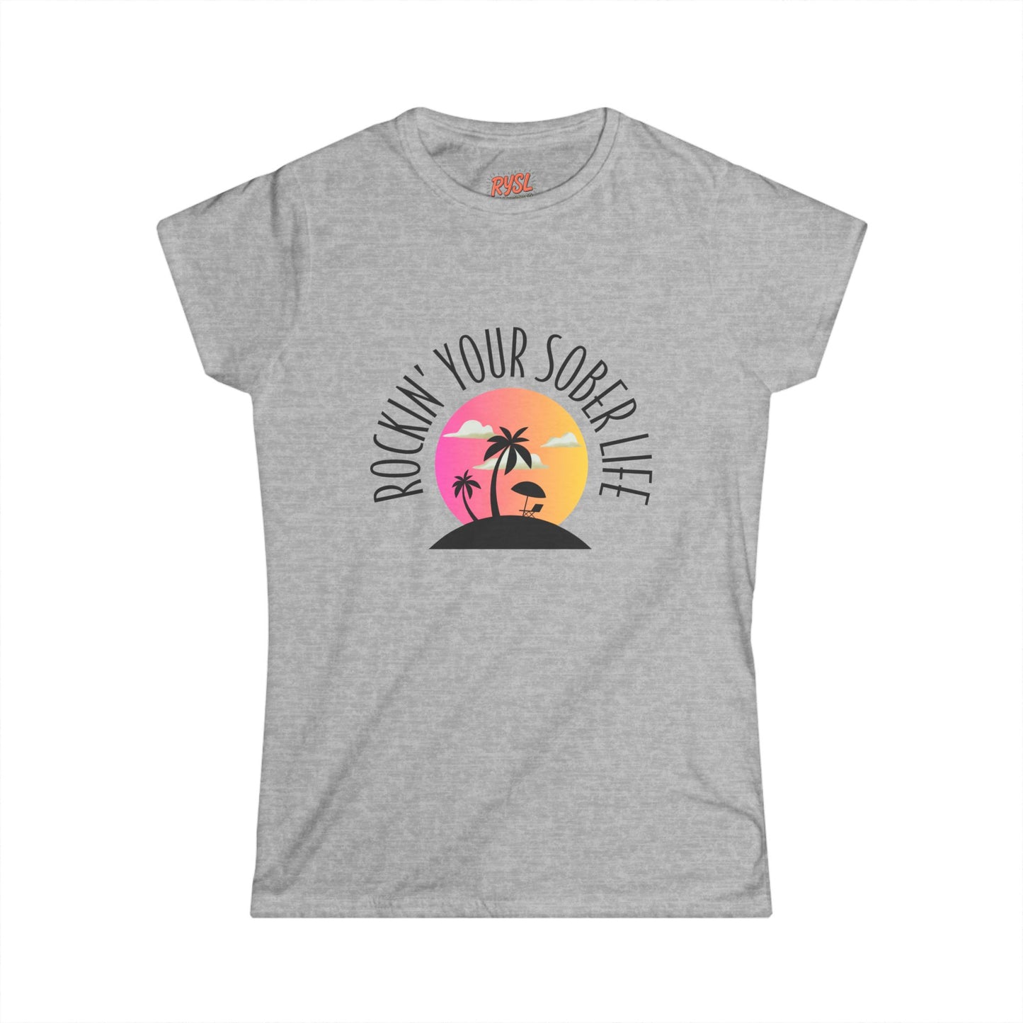"Beach Life" Women's Softstyle Tee (Sunset)