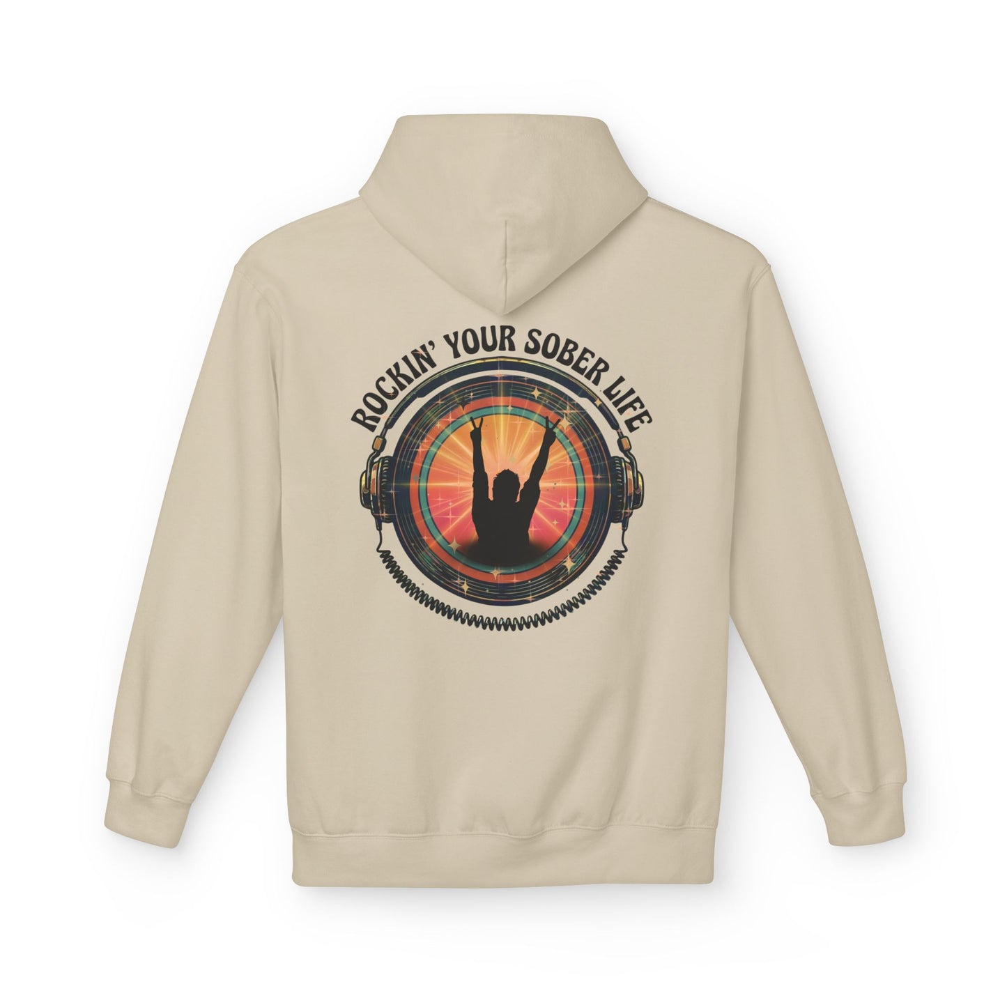 Rockin' Your Sober Life - Original Edition | Vintage Vinyl Design - Hoodie