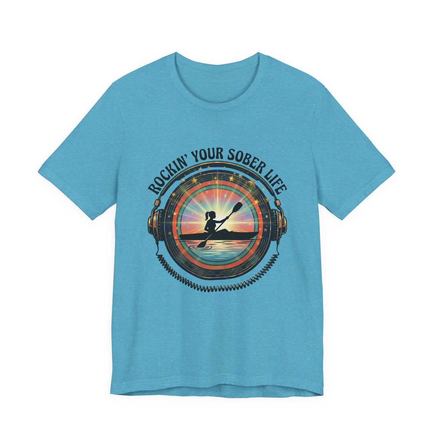 Rockin' Your Sober Life - Women's Kayaking Edition | Sunset Vinyl Design