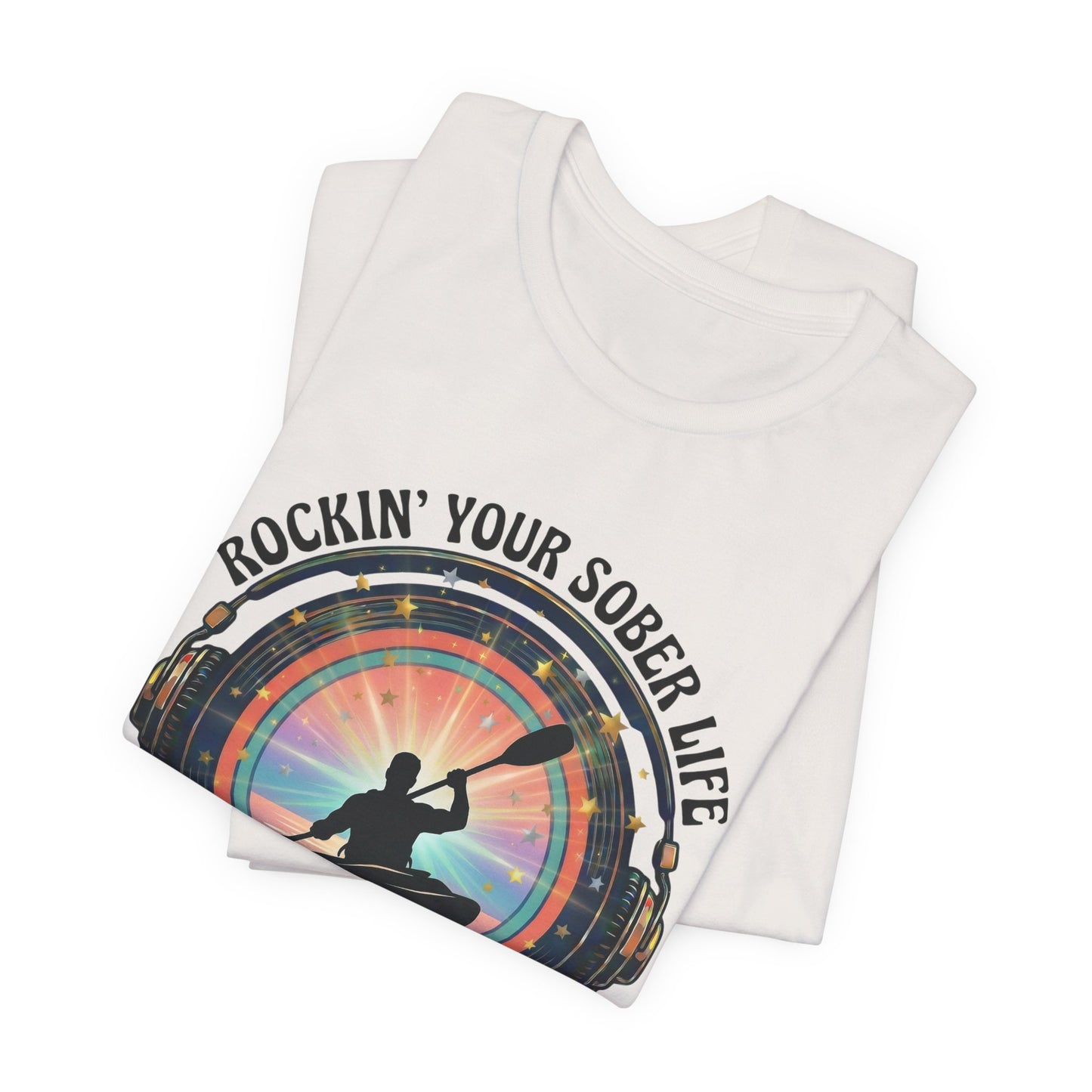Rockin' Your Sober Life - Men's Kayaking Edition | Sunset Vinyl Design