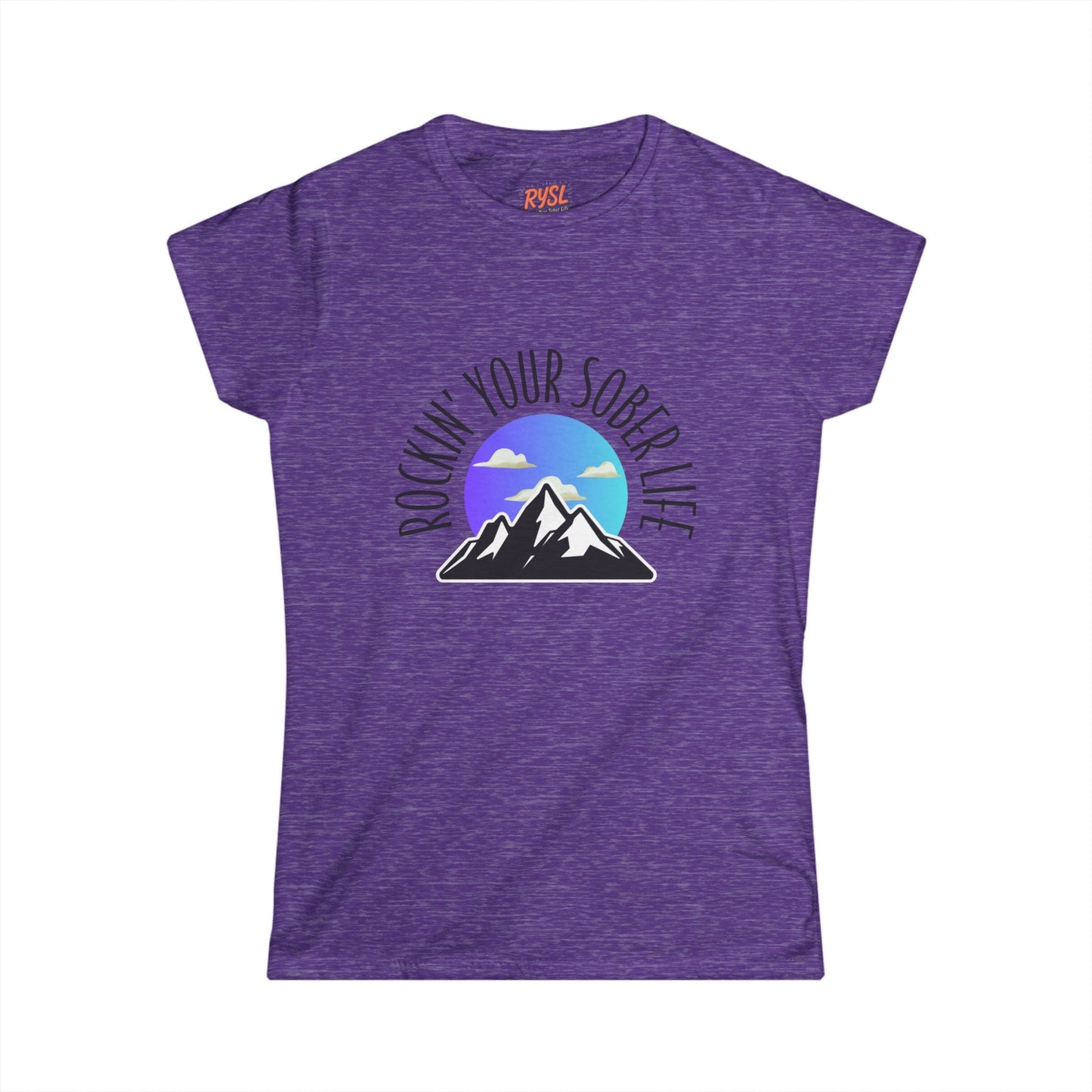 “Mountain Mindset” Woman's Softstyle Tee (Chillwave)