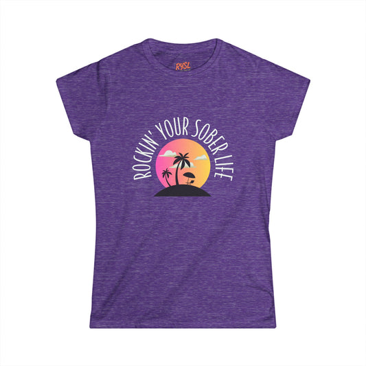 "Beach Life" Women's Softstyle Tee (Sunset)