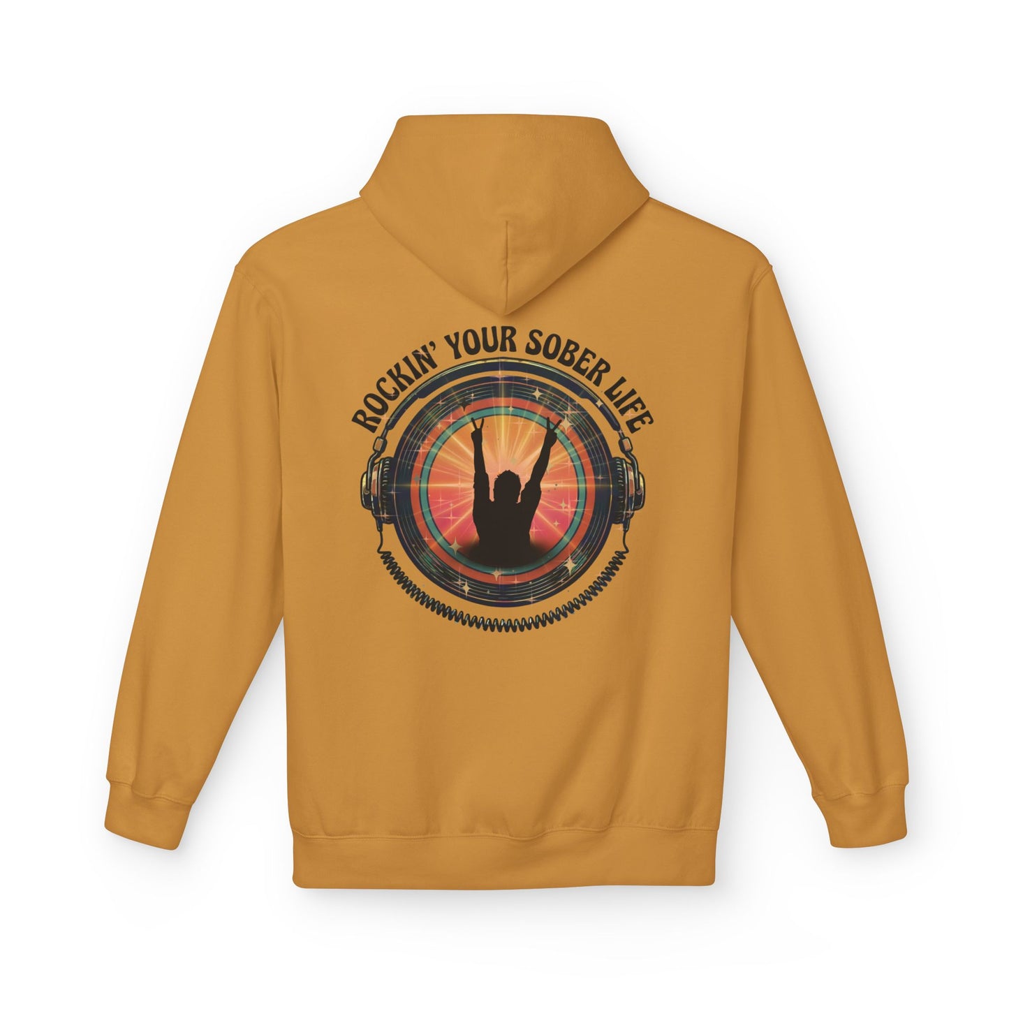 Rockin' Your Sober Life - Original Edition | Vintage Vinyl Design - Hoodie