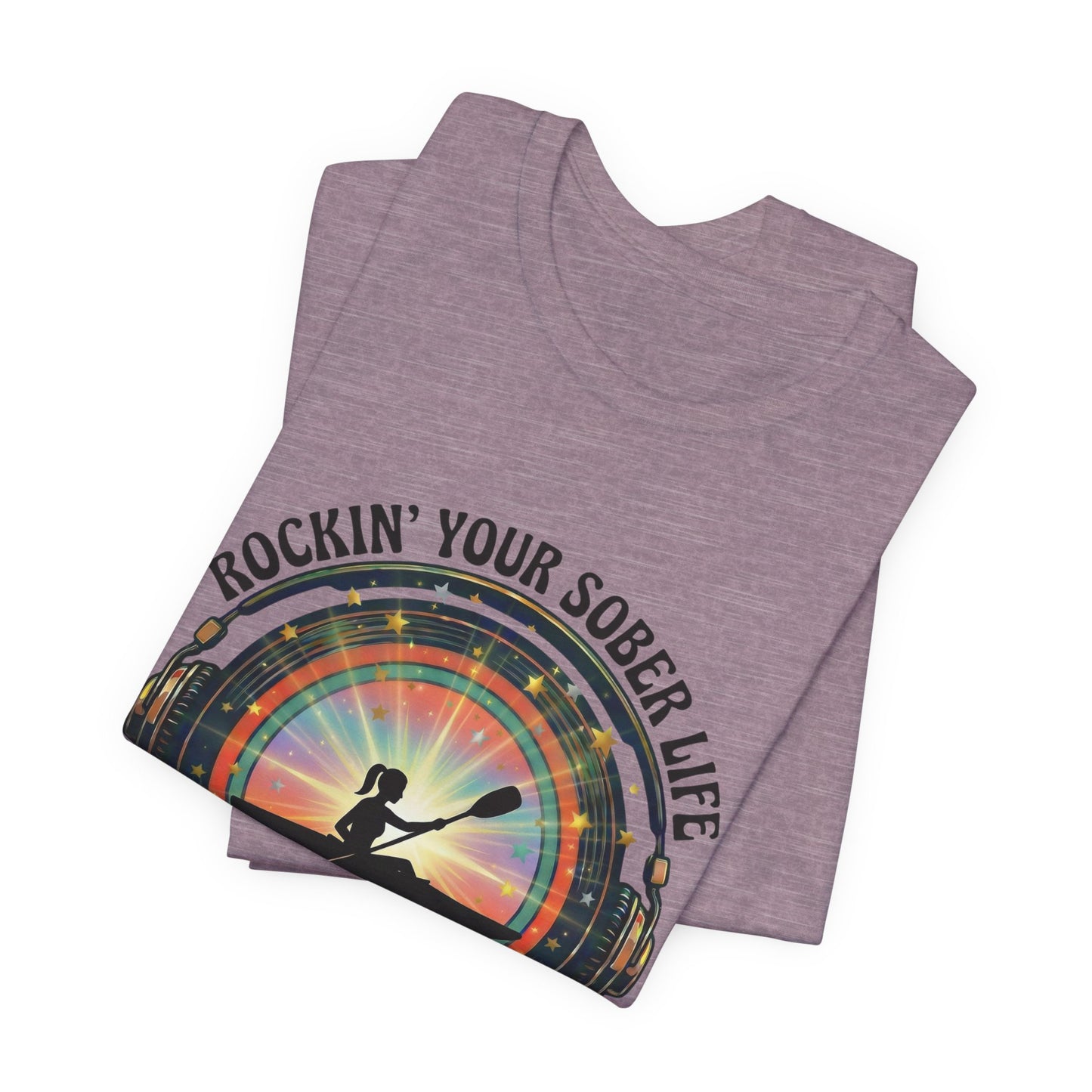 Rockin' Your Sober Life - Women's Kayaking Edition | Sunset Vinyl Design