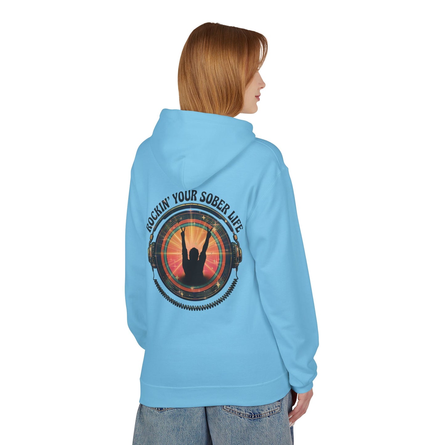 Rockin' Your Sober Life - Original Edition | Vintage Vinyl Design - Hoodie