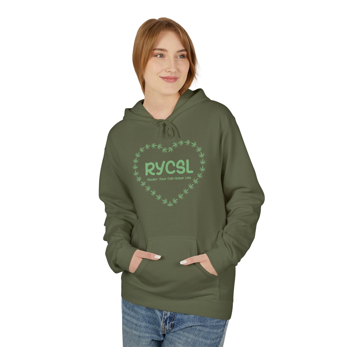 Rockin' Your Cali-Sober Life Hoodie -Heart Leaf