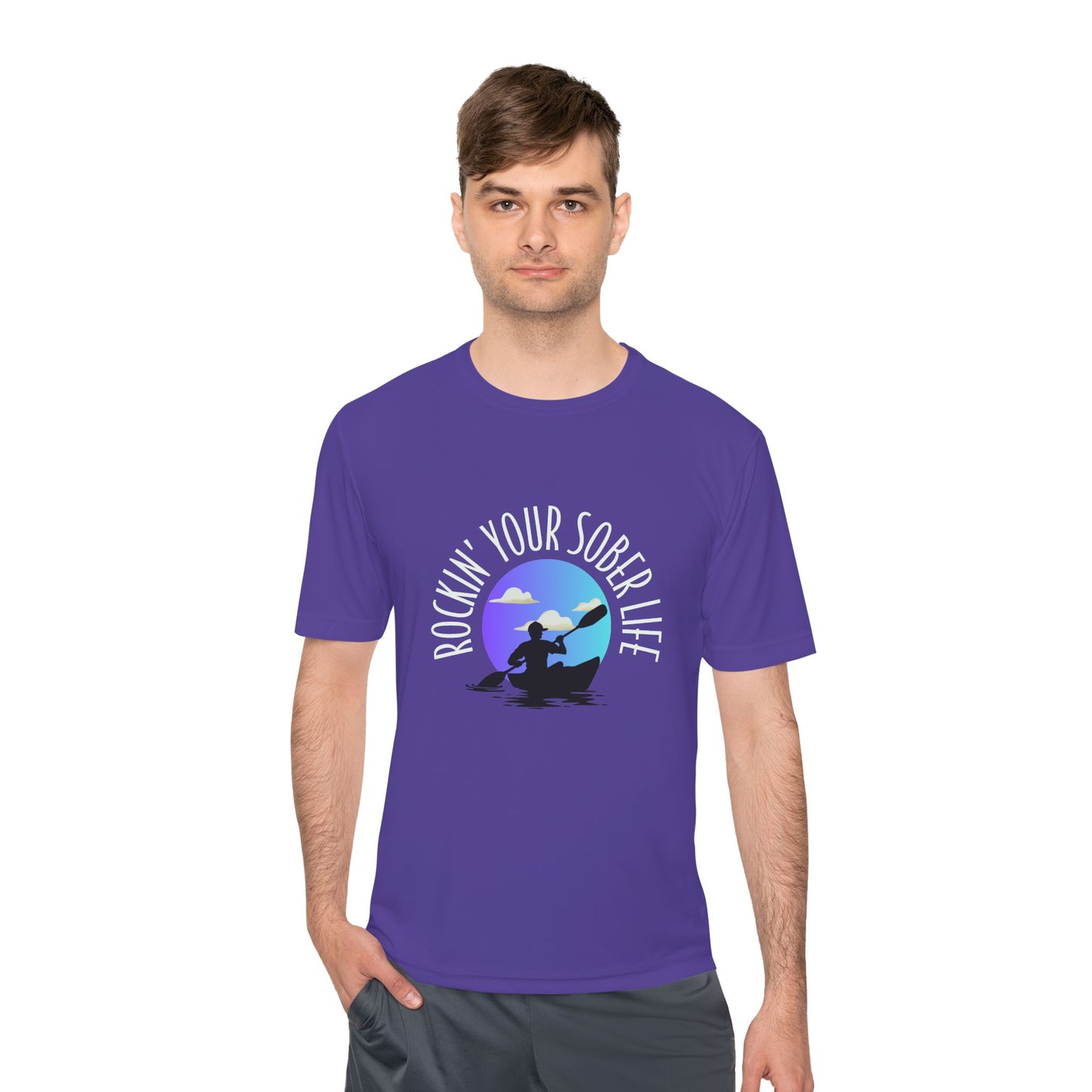 “Kayak Vibes” Unisex Moisture Wicking Tee (Chillwave)