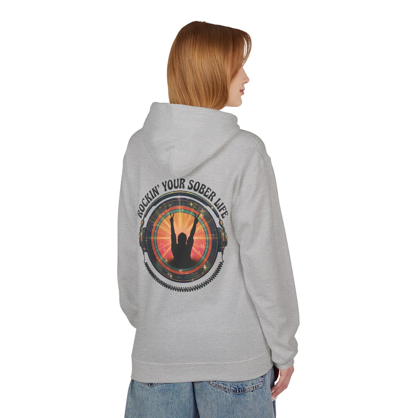 Rockin' Your Sober Life - Original Edition | Vintage Vinyl Design - Hoodie
