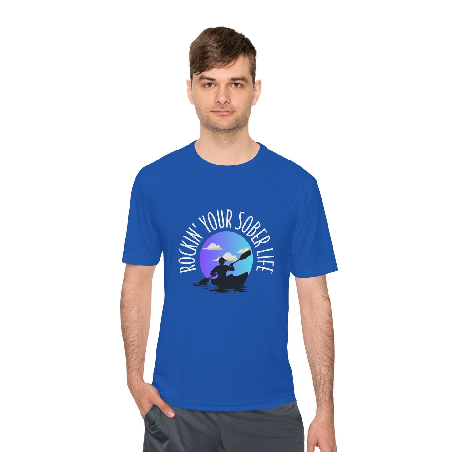 “Kayak Vibes” Unisex Moisture Wicking Tee (Chillwave)