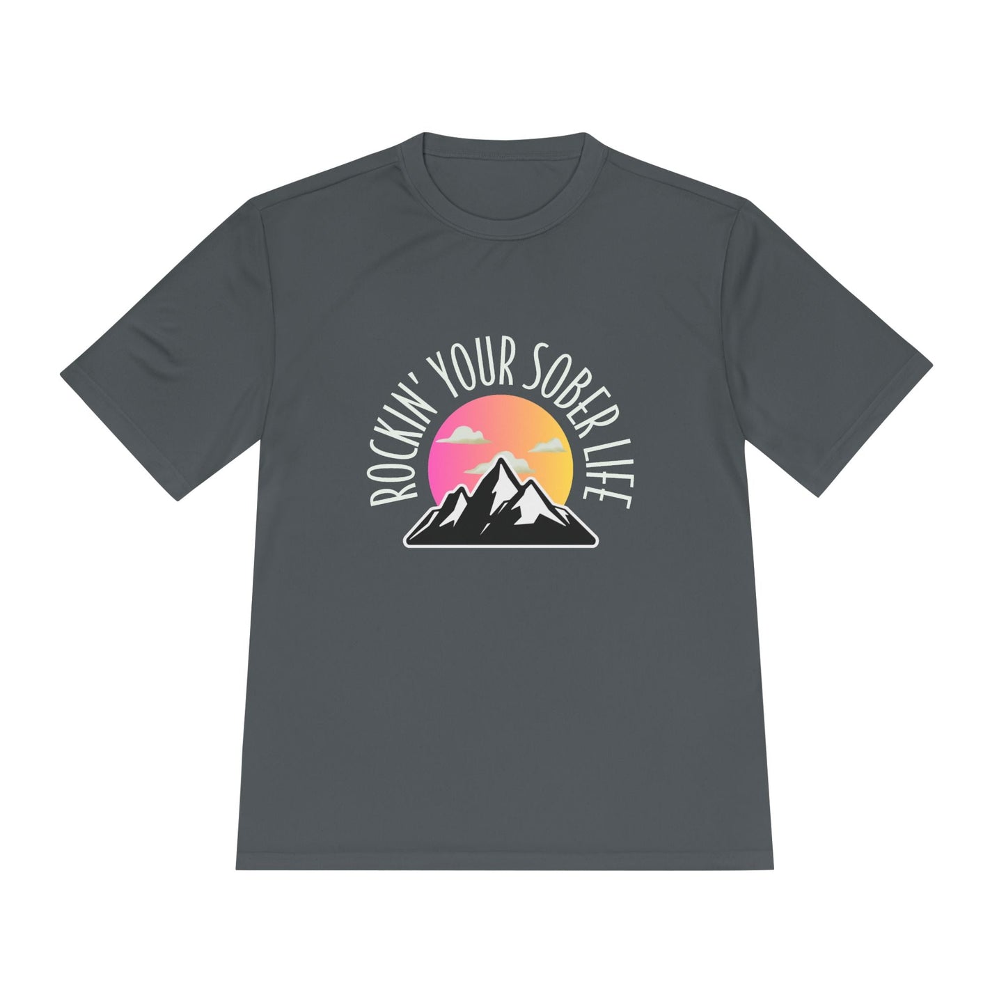 "Mountain Mindset" Unisex Moisture Wicking Tee (Sunset)