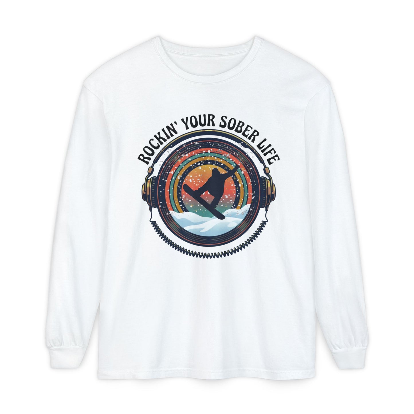 Rockin' Your Sober Life - Snowboarder Tee - LS Tee