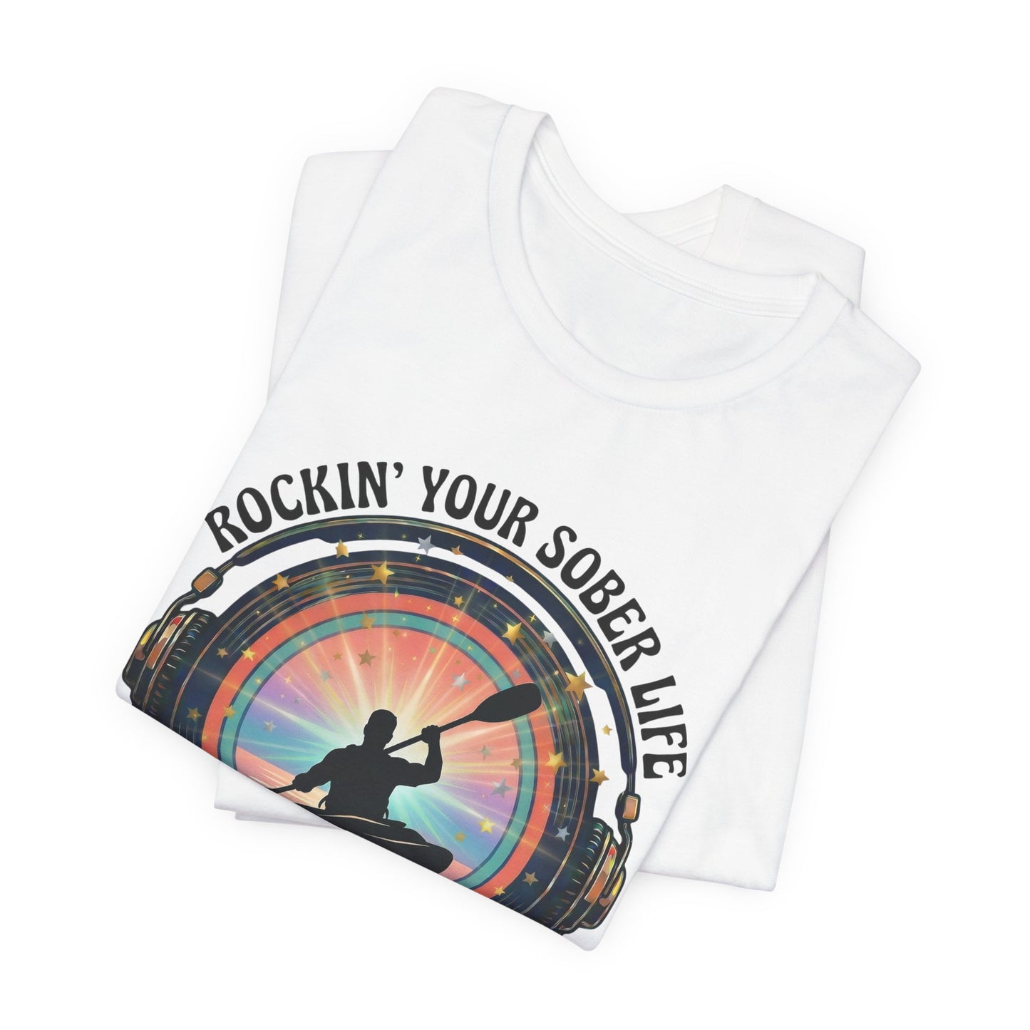 Rockin' Your Sober Life - Men's Kayaking Edition | Sunset Vinyl Design