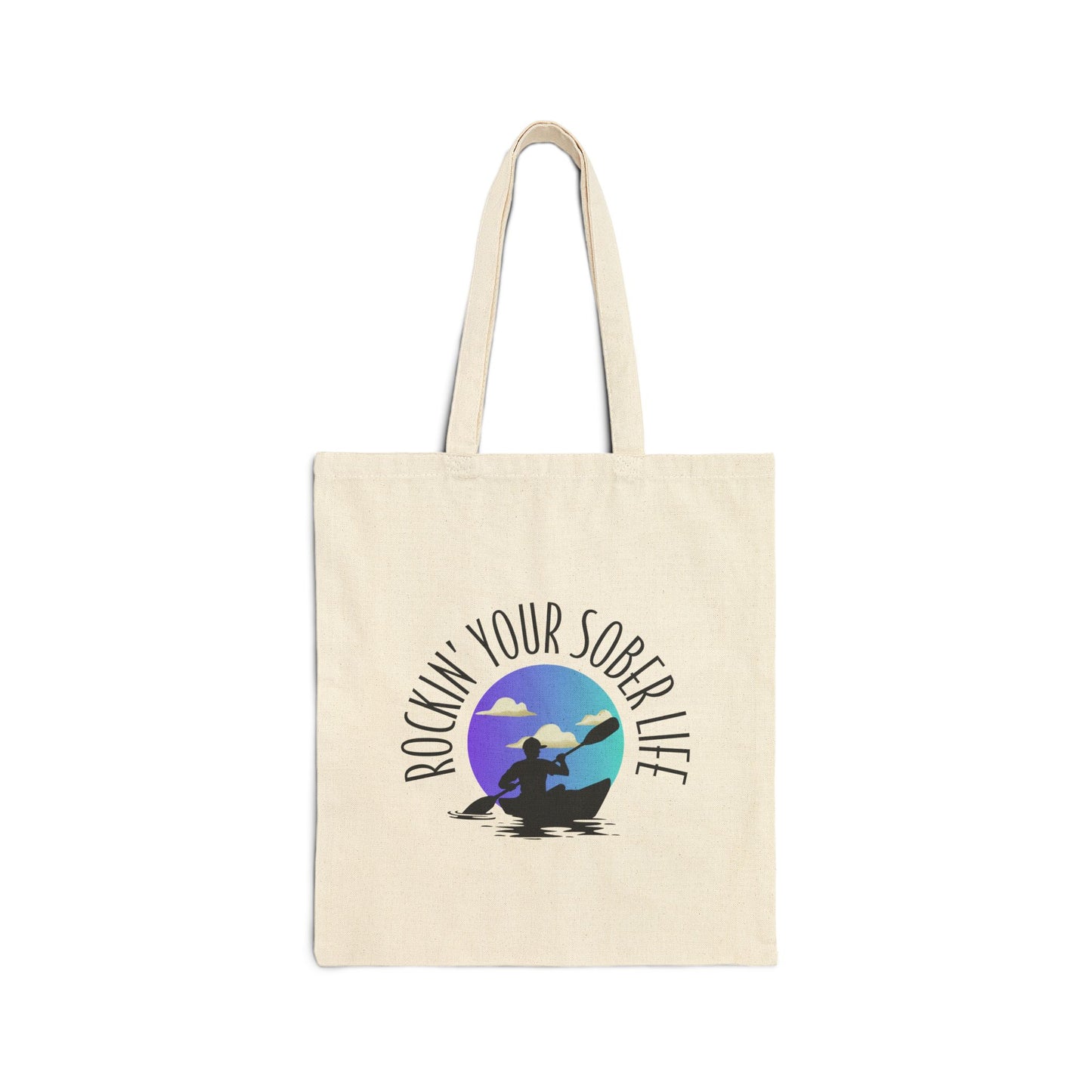 Kayak Vibes - Cotton Canvas Tote Bag (Chillwave)