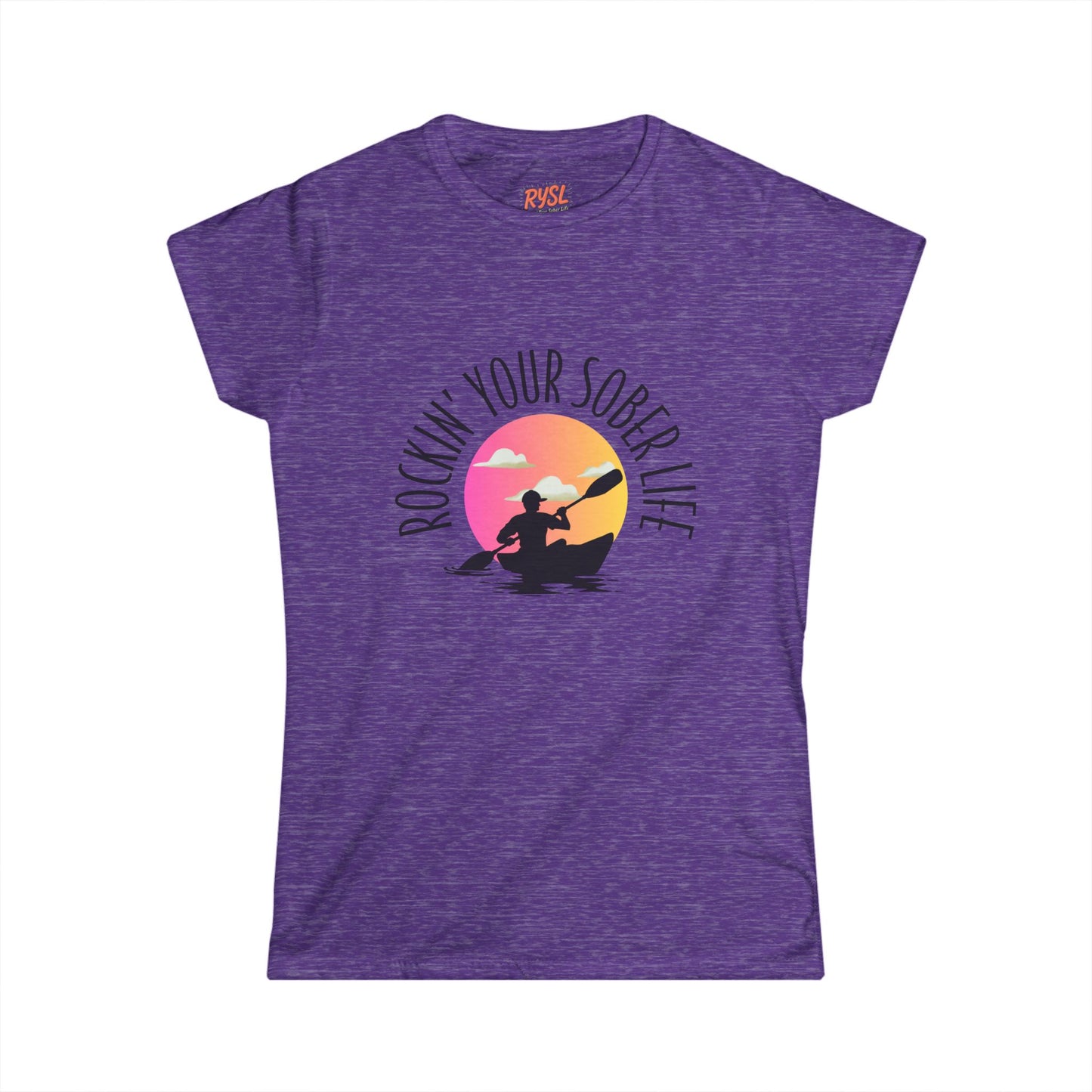 "Kayak Vibes" Women's Softstyle Tee (Sunset - B)