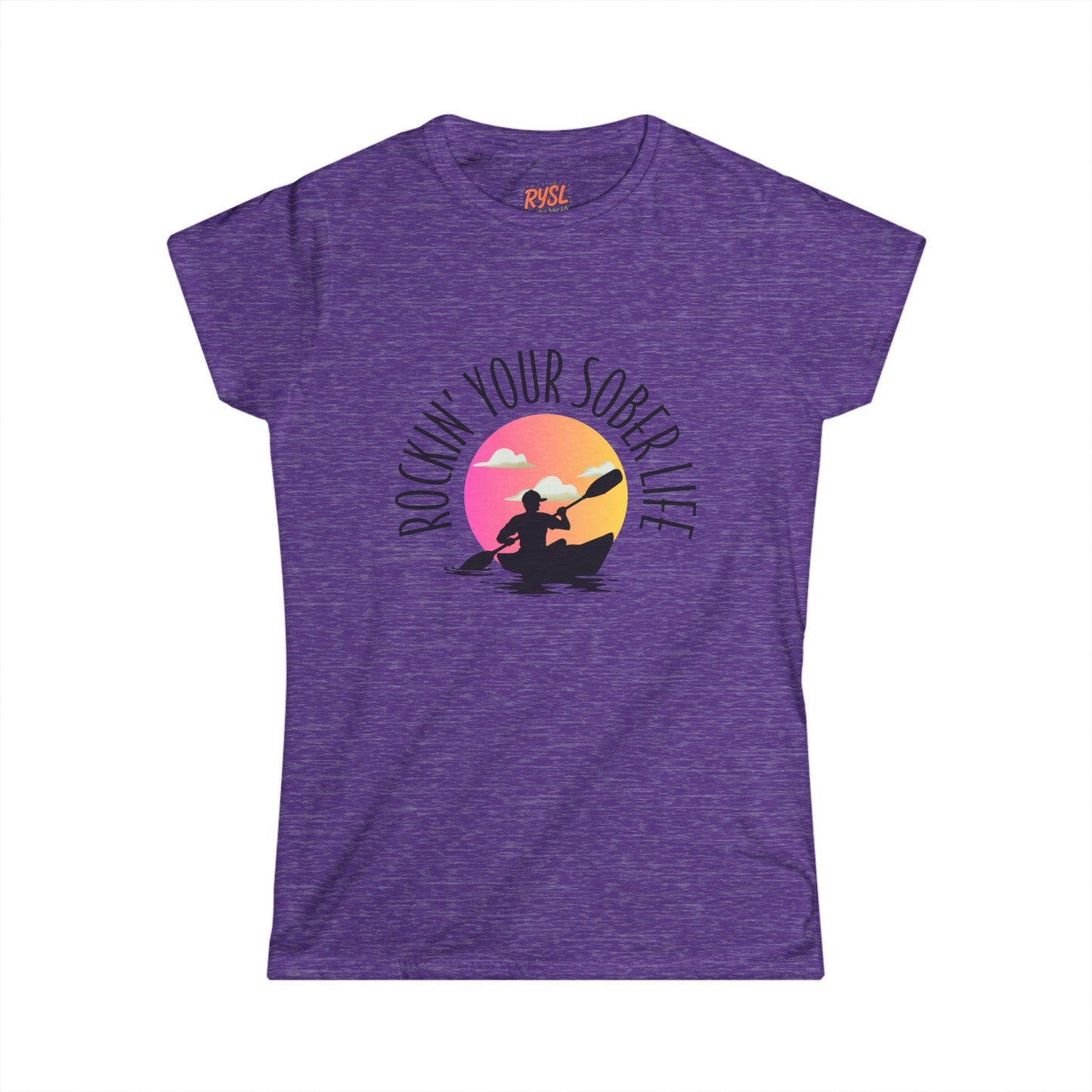 "Kayak Vibes" Women's Softstyle Tee (Sunset)