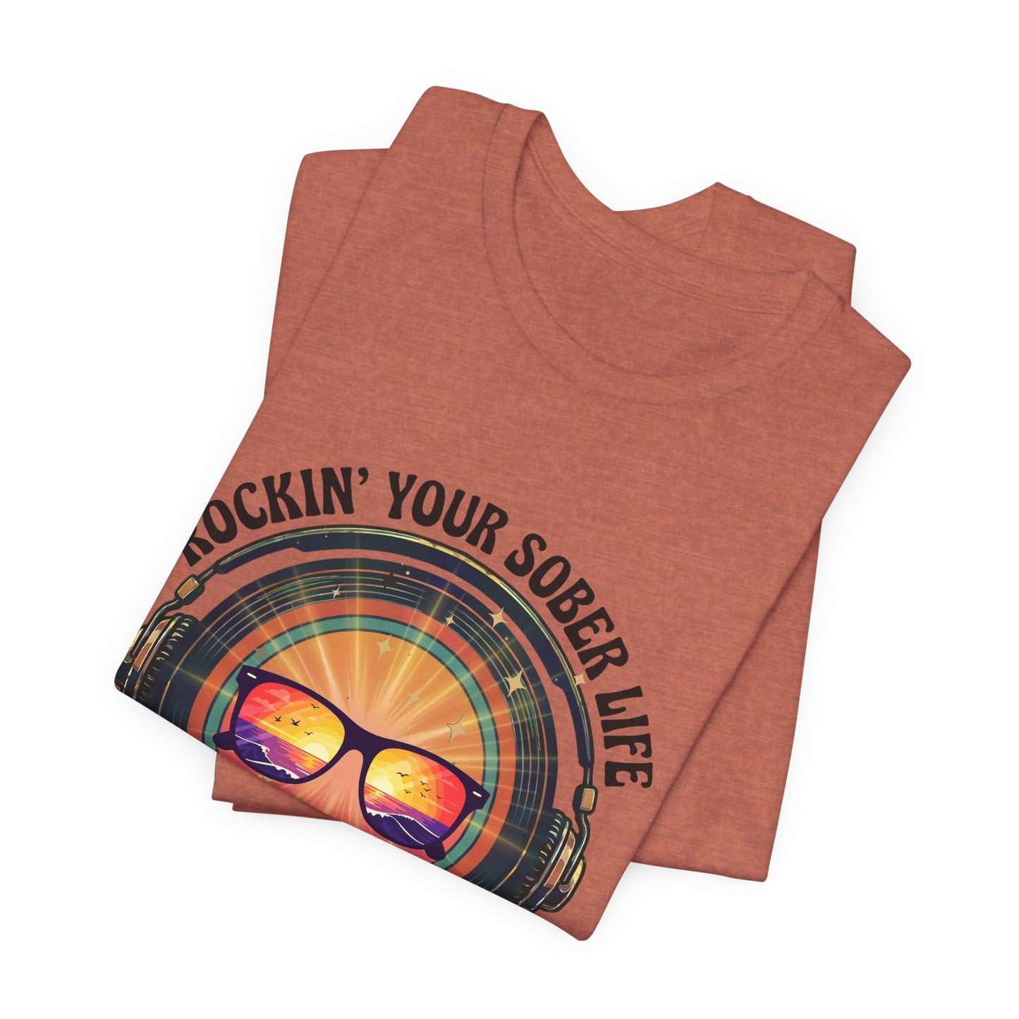 Rockin' Your Sober Life - Mirrored Glasses | Vintage Vinyl Design