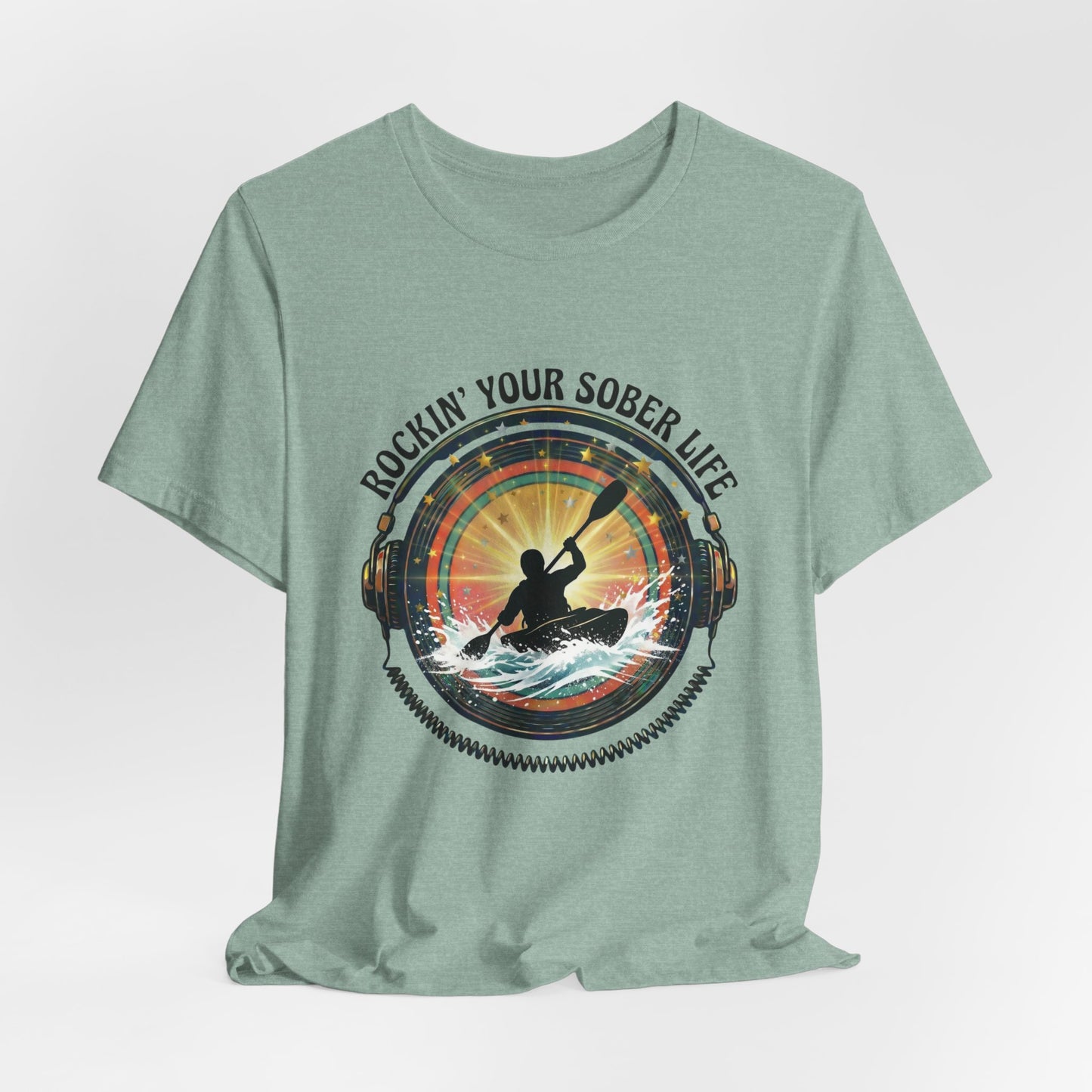 Rockin' Your Sober Life - Whitewater Kayaking Edition | Vintage Vinyl Design