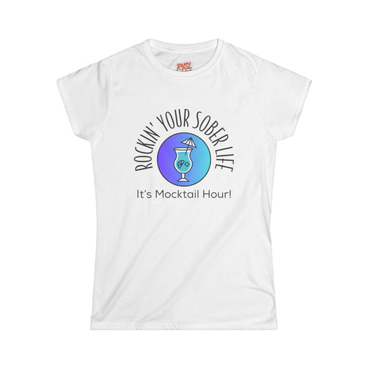 "Mocktail Hour" Women's Softstyle Tee (Chillwave )