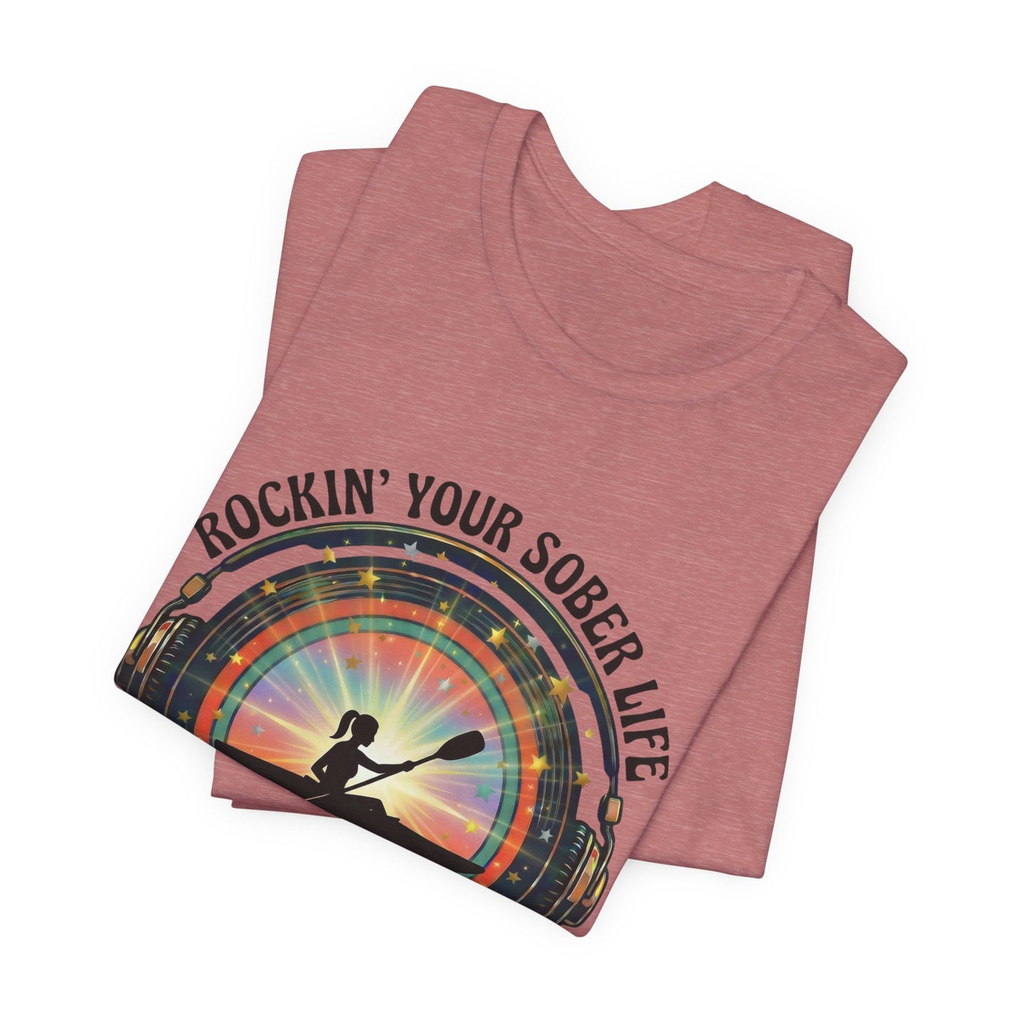 Rockin' Your Sober Life - Women's Kayaking Edition | Sunset Vinyl Design