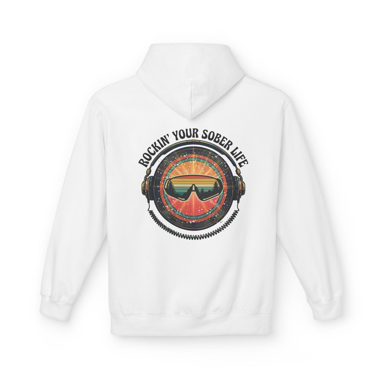 Rock Your Sober Life on the Slopes - Retro Goggle Design - Hoodie