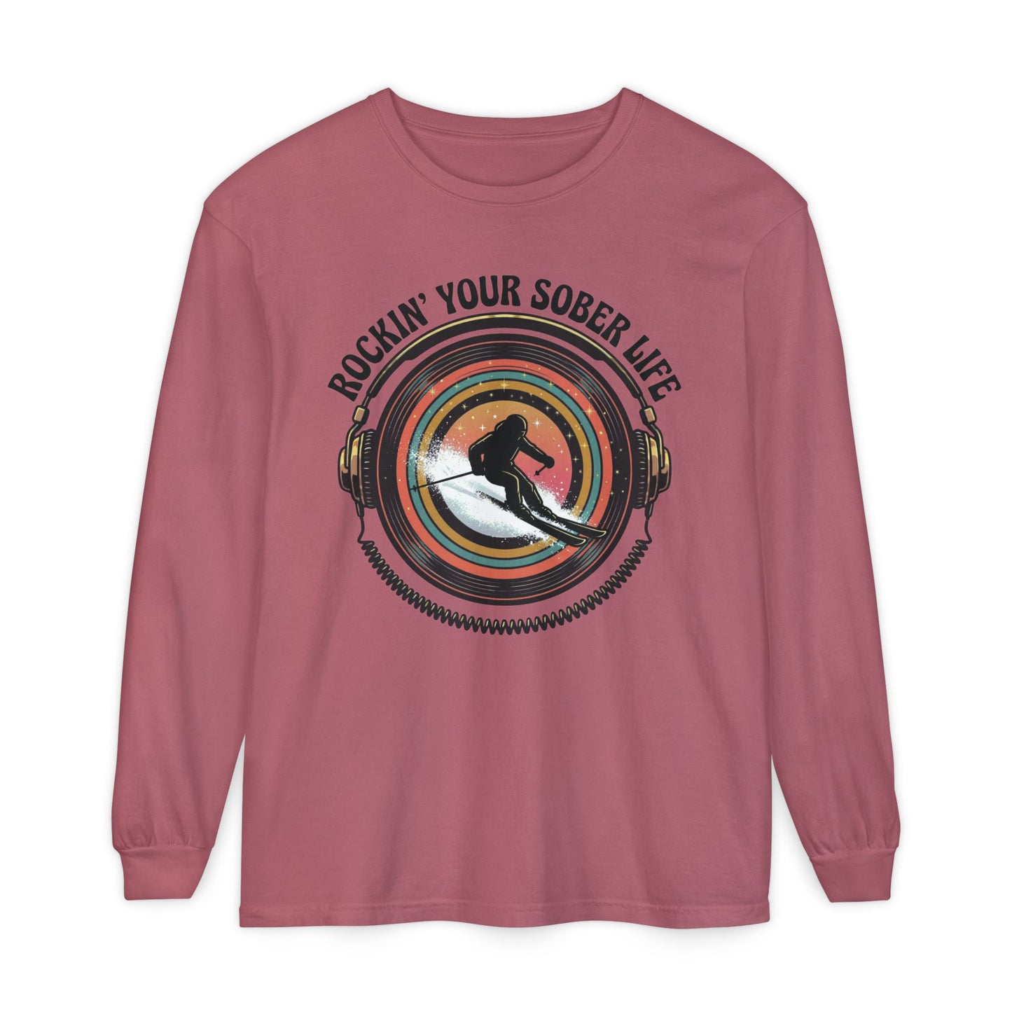 Rockin' Your Sober Life - Skier Tee - LS Tee