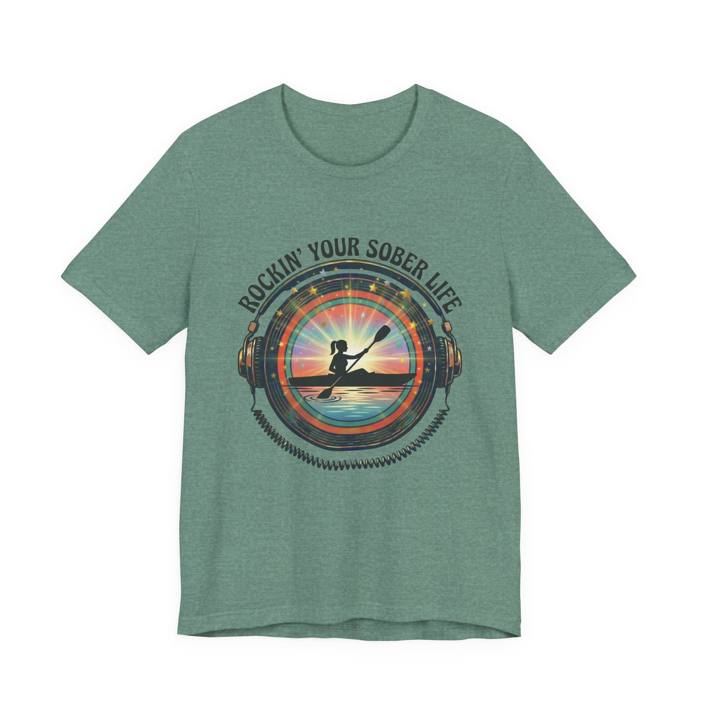 Rockin' Your Sober Life - Women's Kayaking Edition | Sunset Vinyl Design