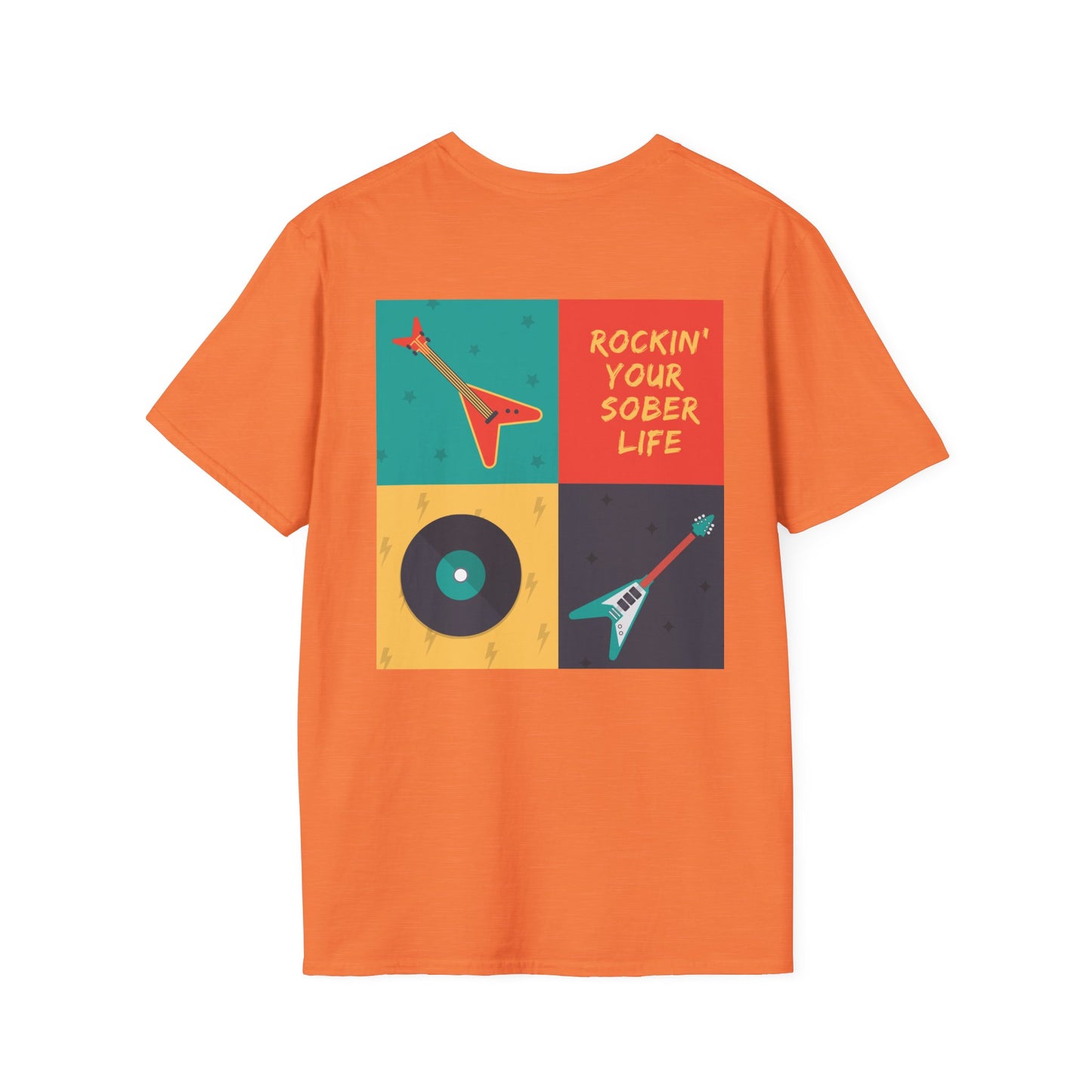 Rockin’ Your Sober Life Retro Tee – Vintage Vibes, Modern Mindset