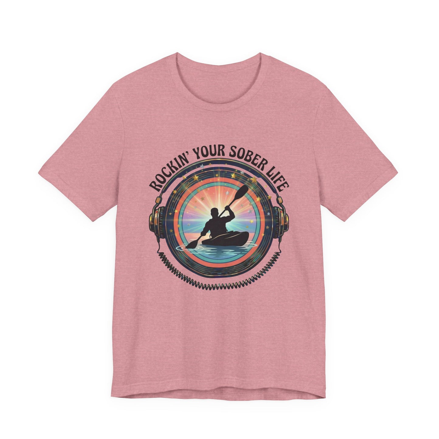 Rockin' Your Sober Life - Men's Kayaking Edition | Sunset Vinyl Design