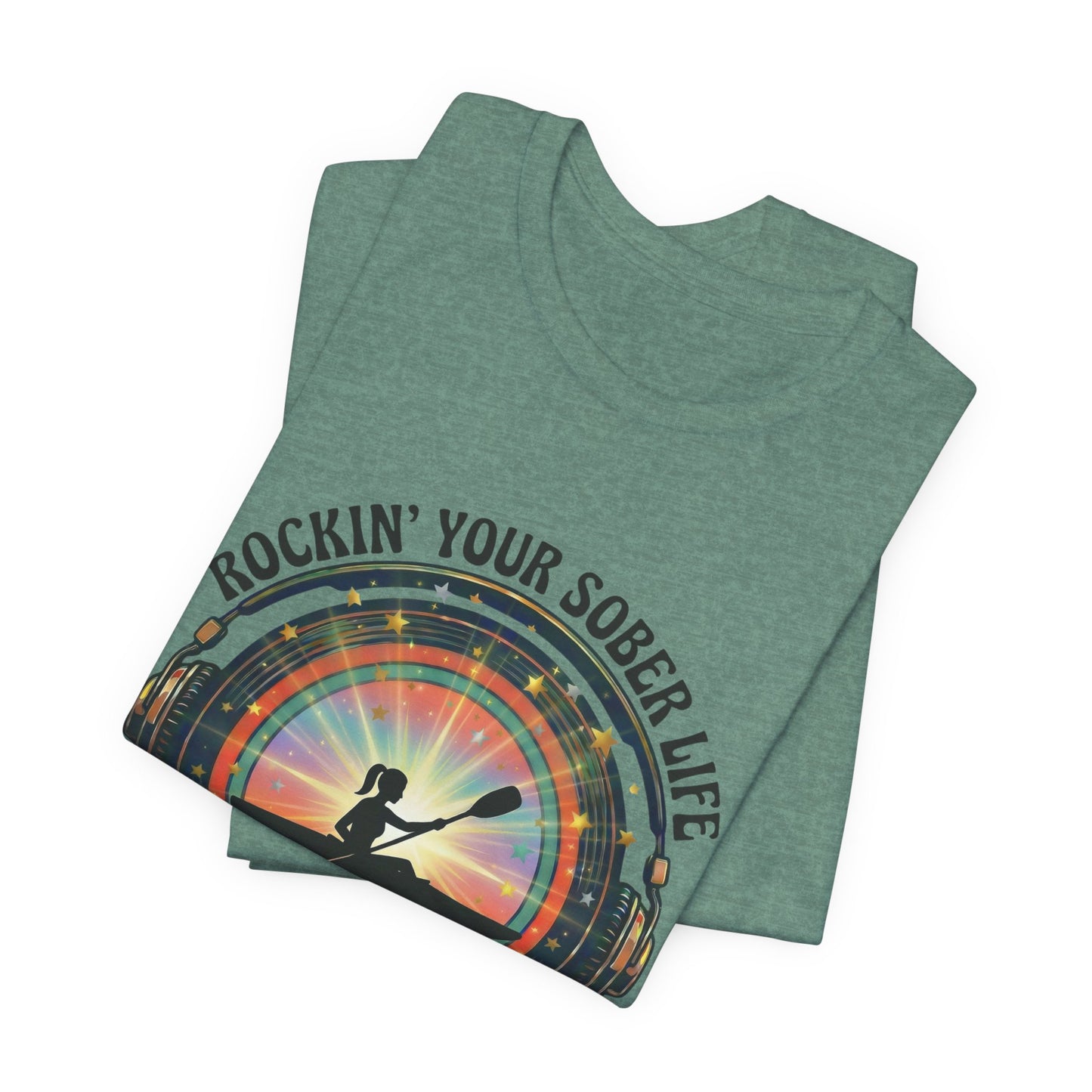 Rockin' Your Sober Life - Women's Kayaking Edition | Sunset Vinyl Design