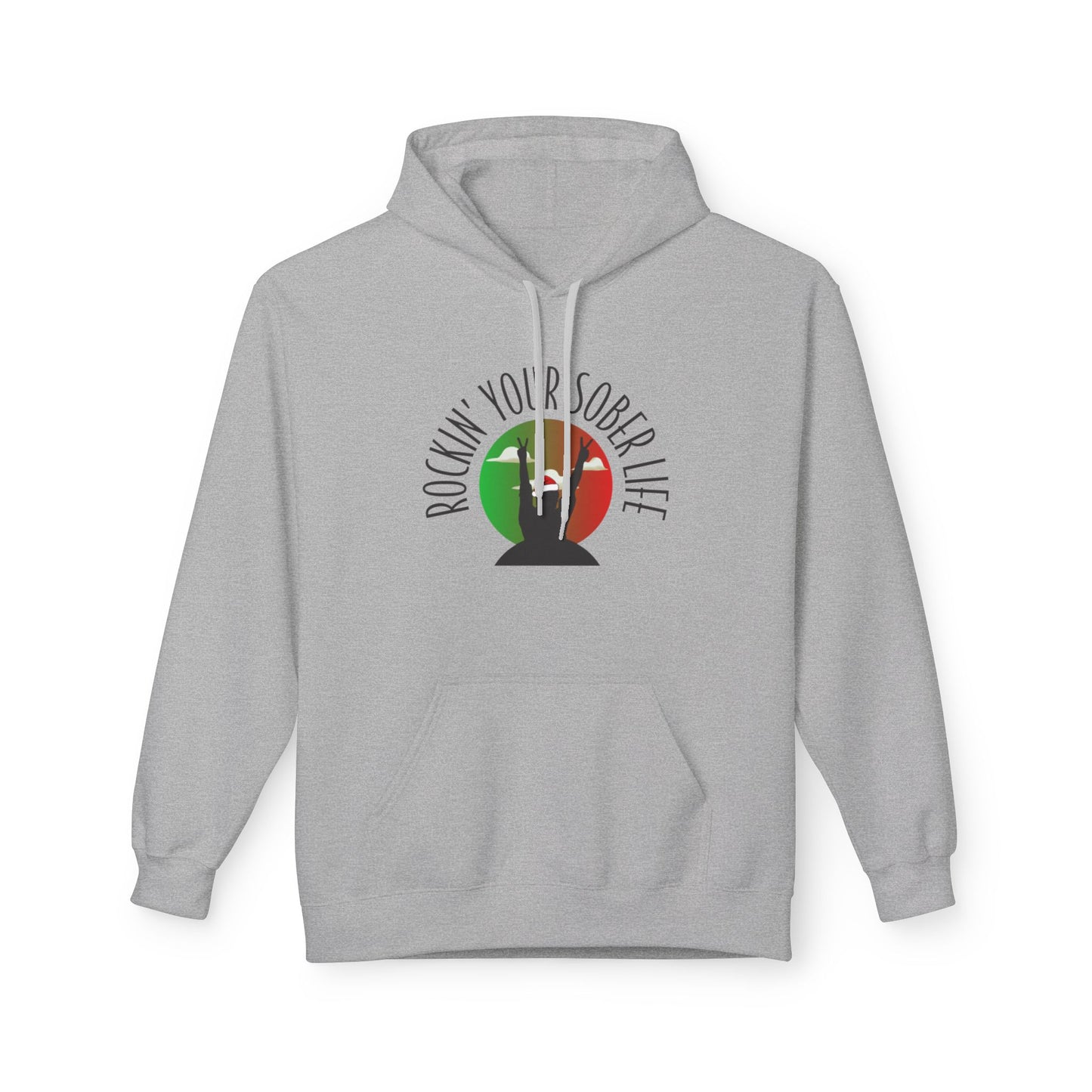 Rockin' Your Sober Life Hoodie with Clouds